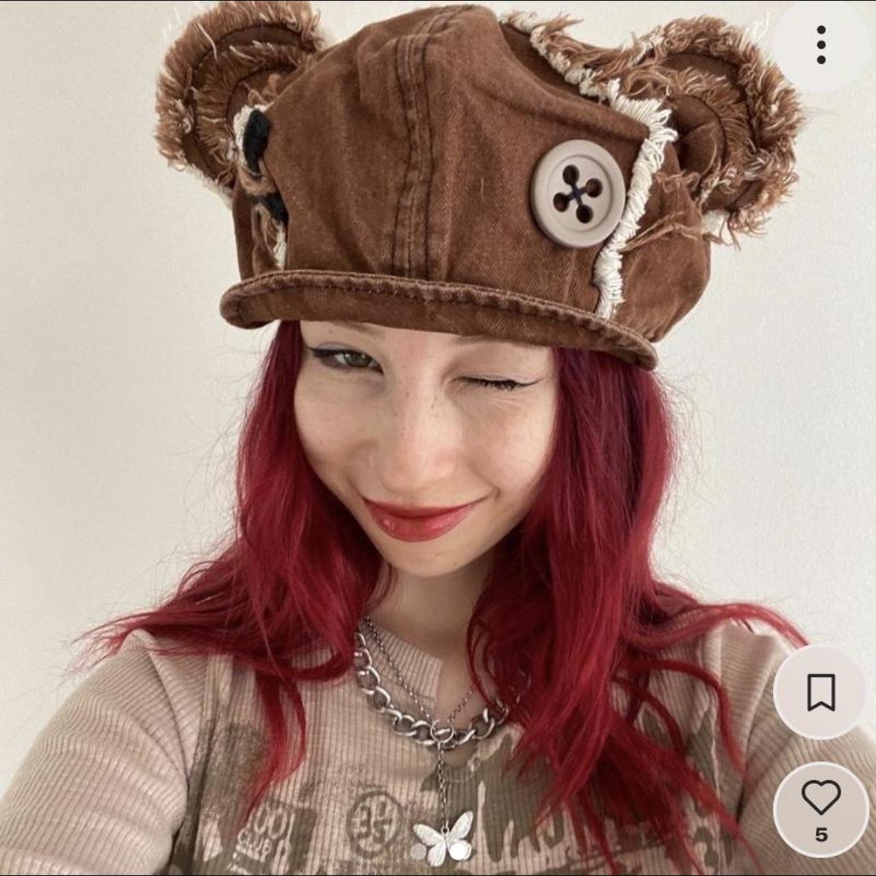 teddy-bear-hat-depop