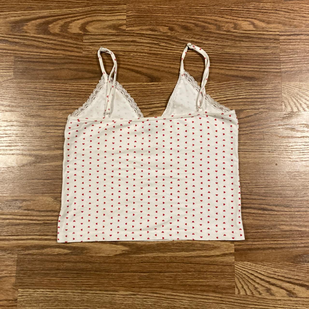 Brandy Melville Heart Amara Tank no stains! only... - Depop