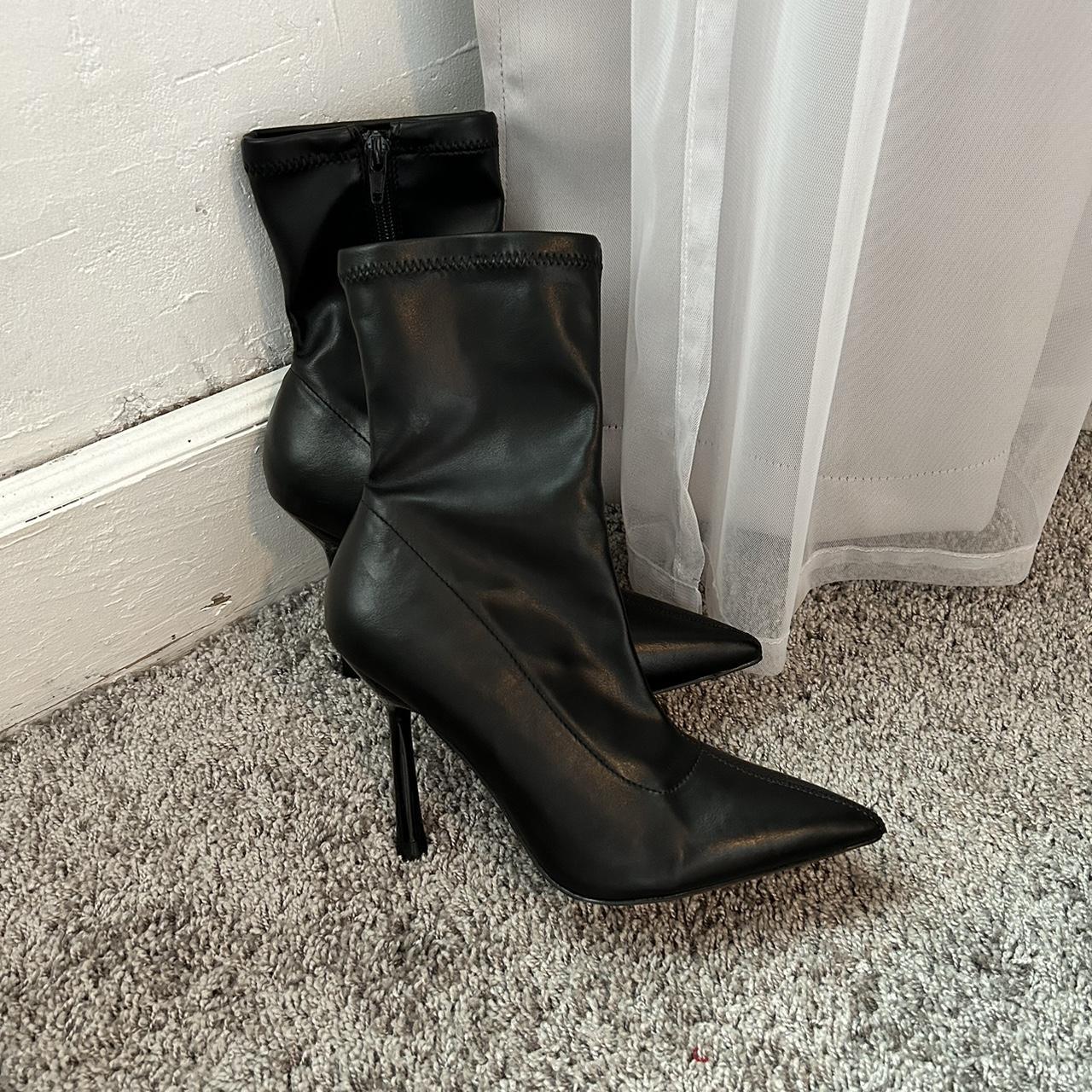 4 inch heel booties best sale