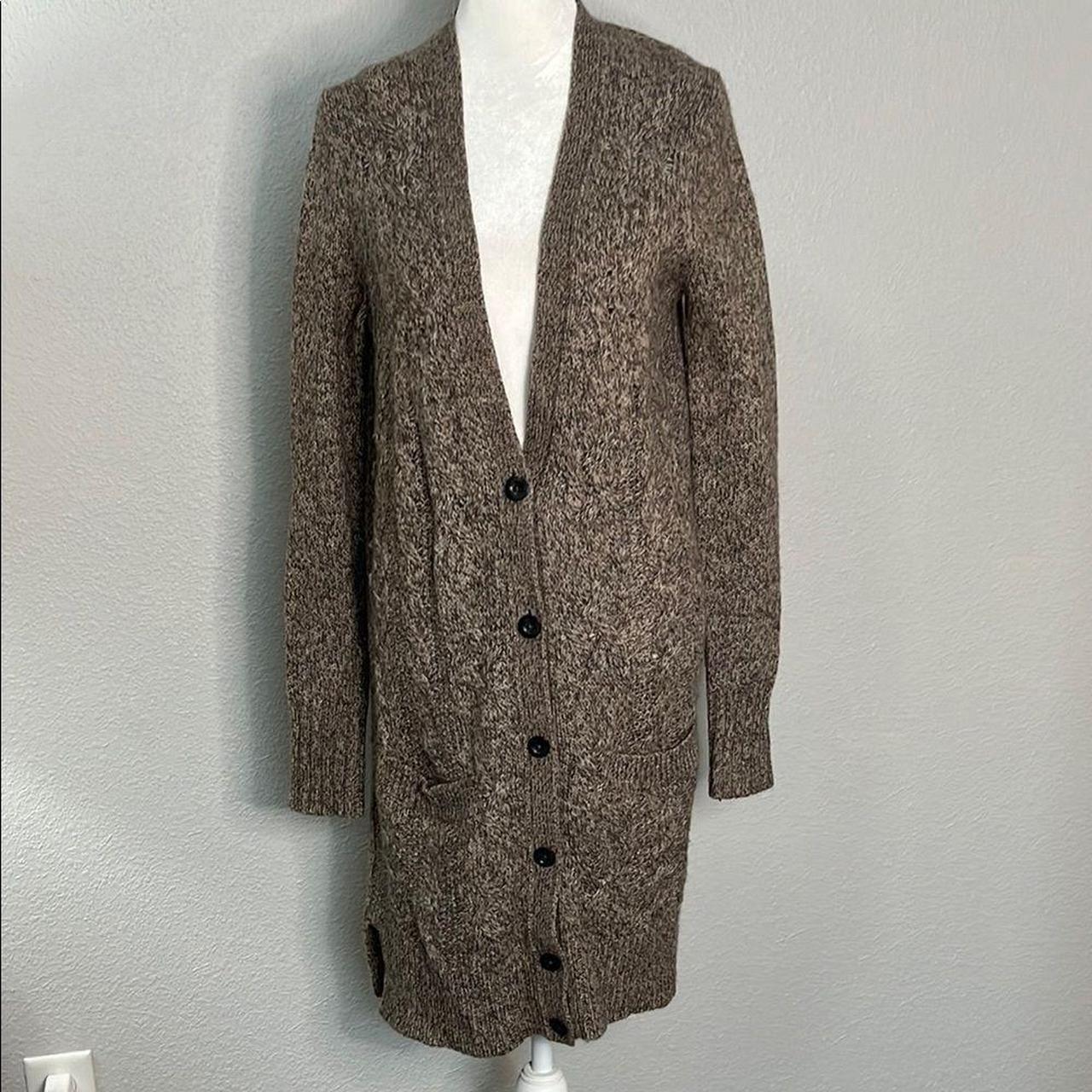 Ann Taylor Women's Sweater Brown M – Size medium Vneck long