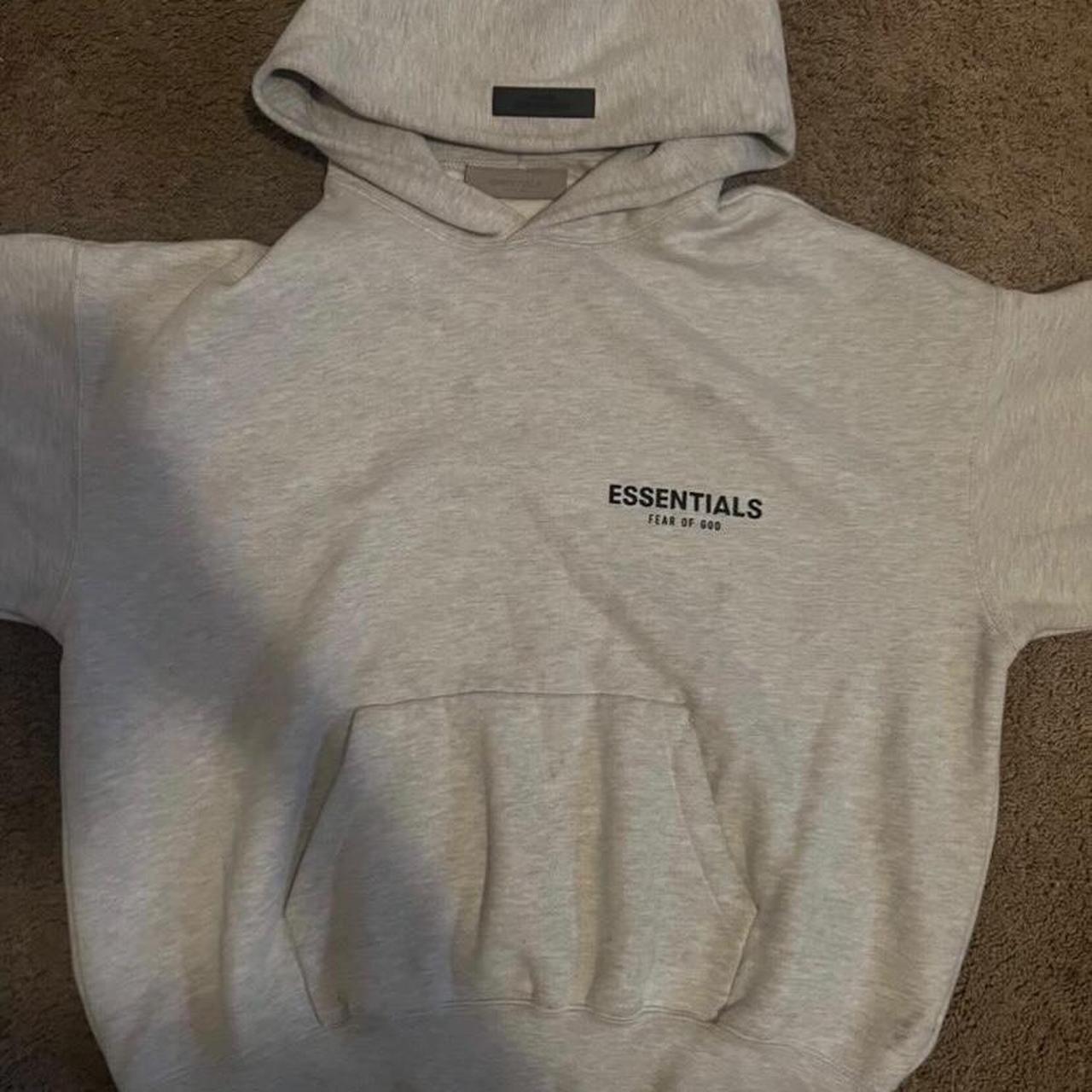 Light Grey “ Essentials “ Hoodie. 100% Authentic... - Depop