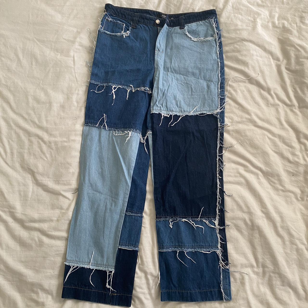 Jaded London Patchwork Denim Skate Jeans. Minor... Depop