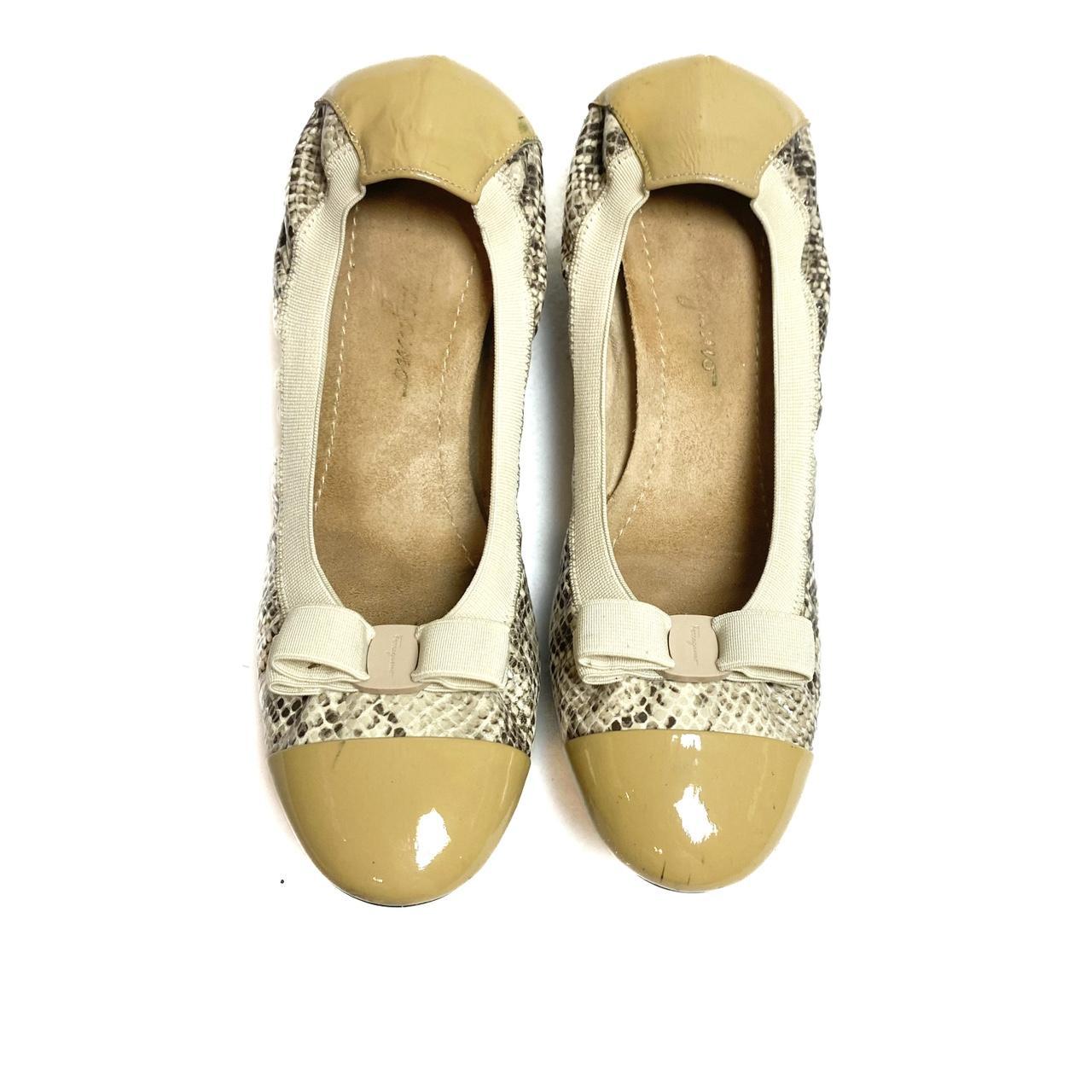 Salvatore Ferragamo Snakeskin ballet flats, with... - Depop