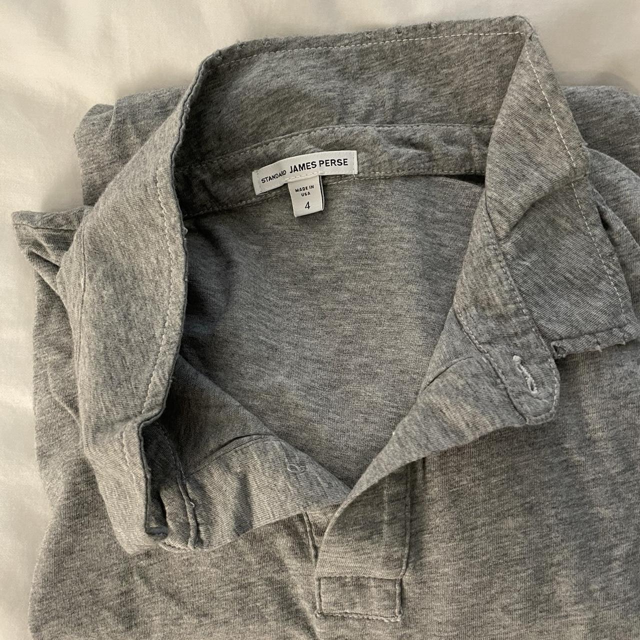 James Perse Men's Grey Polo-shirts | Depop