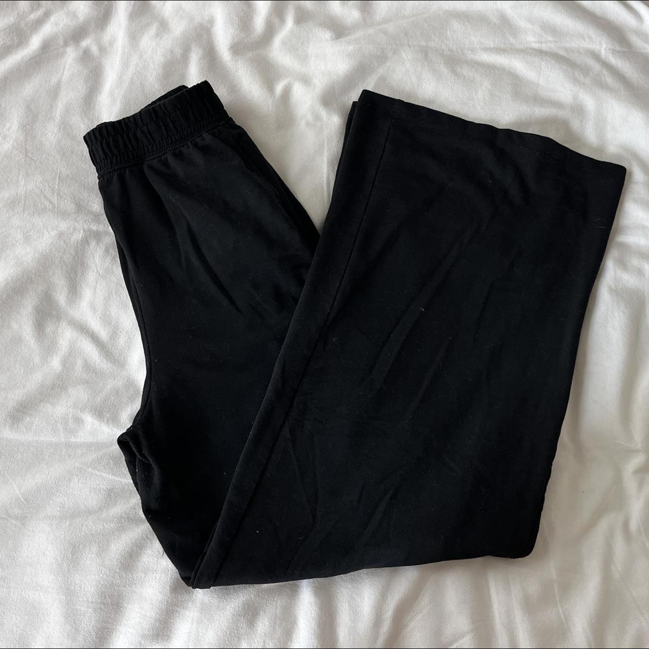 h&m long flowy pants size xs has pockets!... - Depop