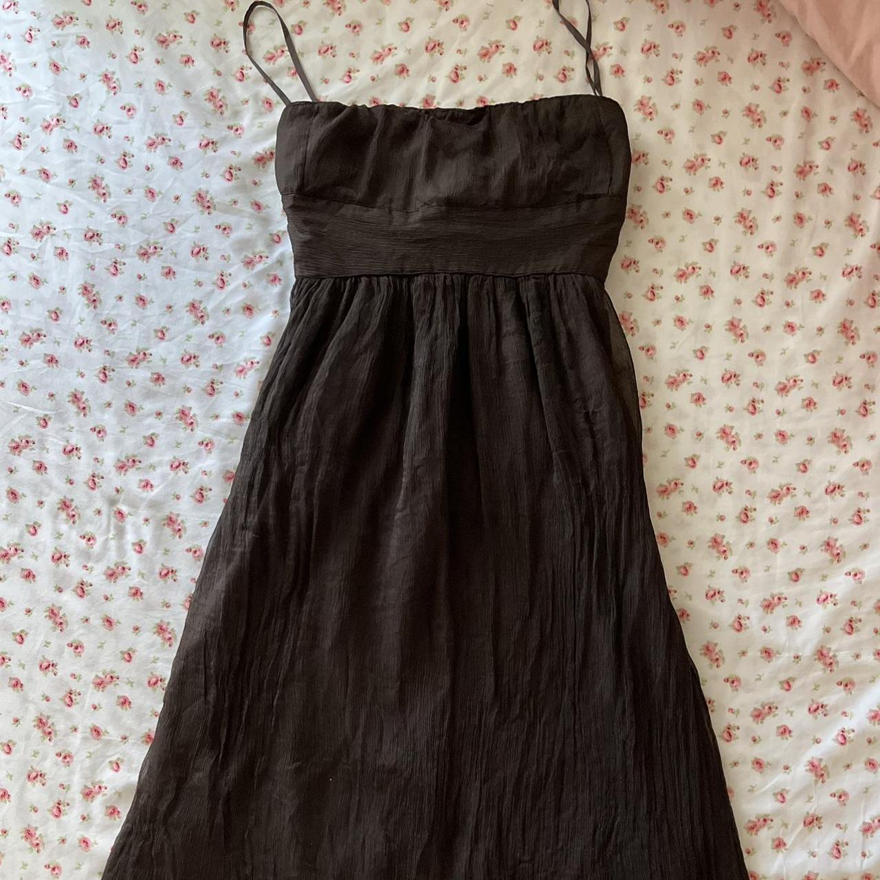 J.Crew Women's Brown and Black Dress | Depop