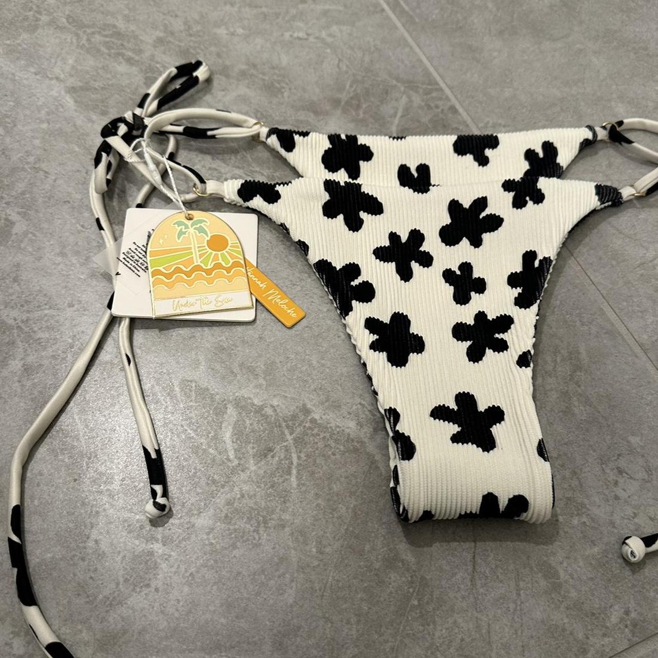 Kulani Kinis Women's White and Black Bikiniandtankinibottoms Depop