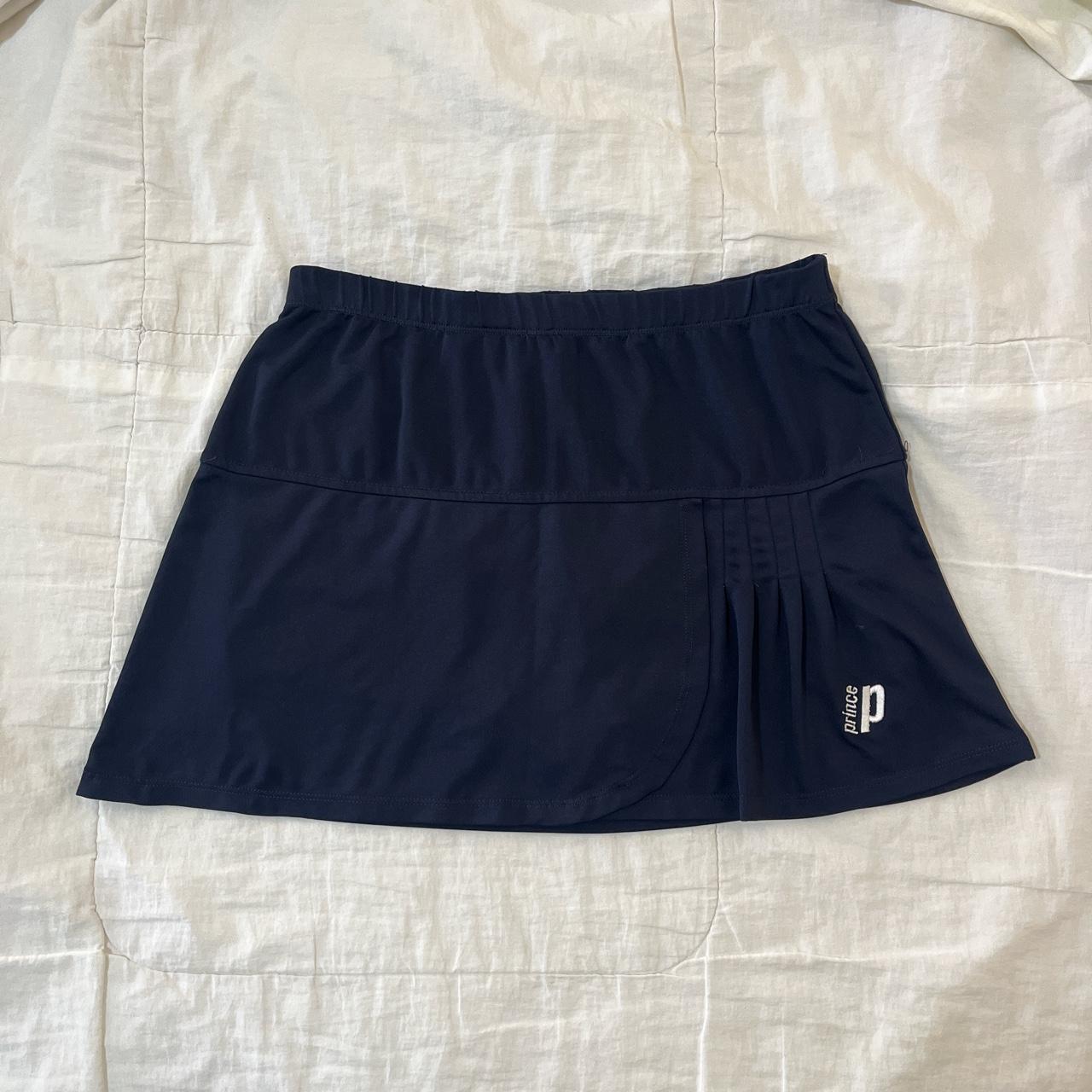 navy blue tennis skirt with integrated shorts best... - Depop