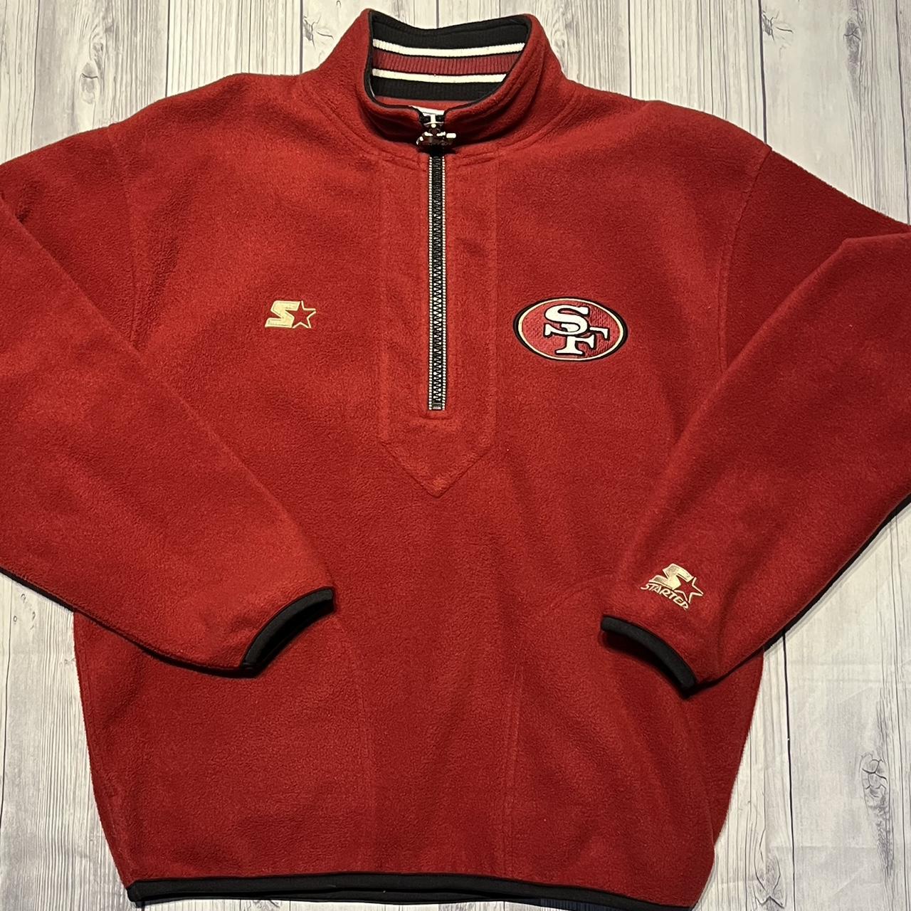 Starter Men's Red and Gold Coat Depop