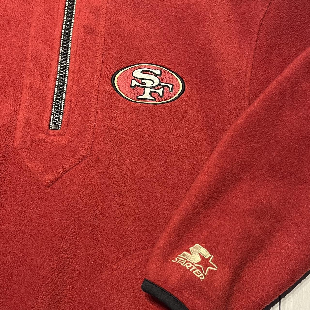 Starter Men's Red and Gold Coat Depop