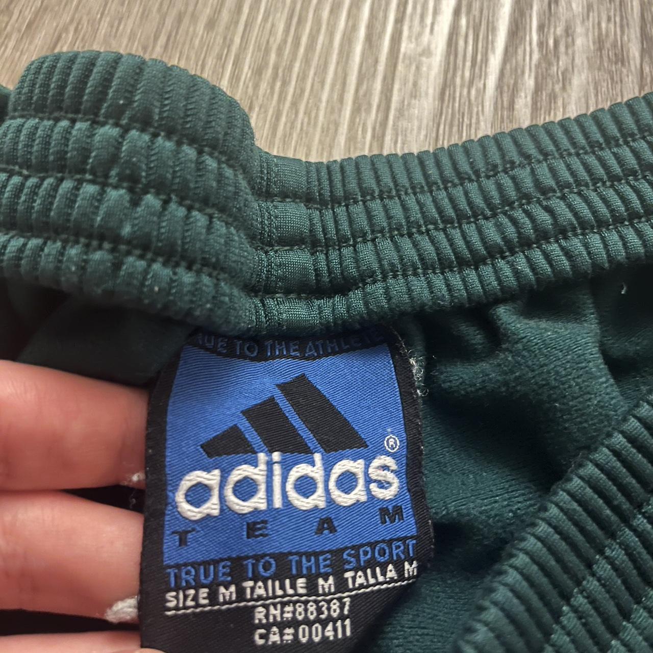 Adidas Mens Green And White Trousers Depop 6620