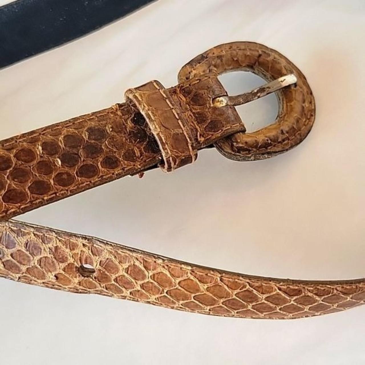 Vintage 90s Genuine Snake Skin Belt Size Medium 34