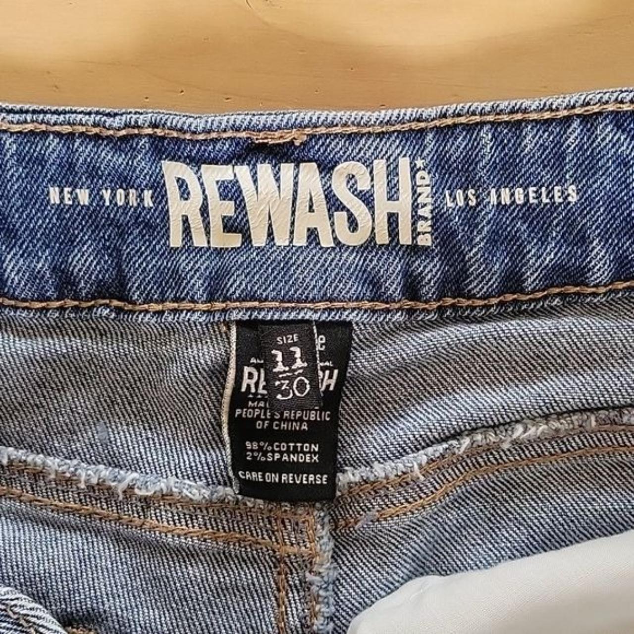 Rewash Brand Distressed Super High Rise Mom Jean... - Depop