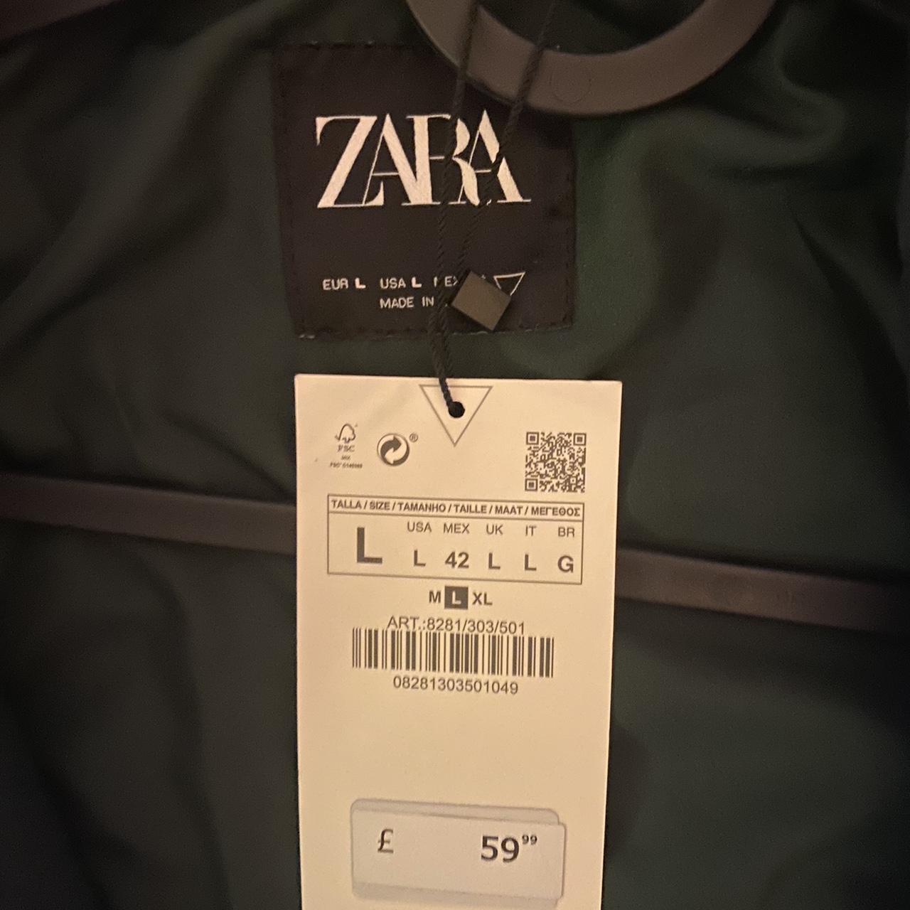 Zara dark green bomber/varsity jacket, fits smaller Depop
