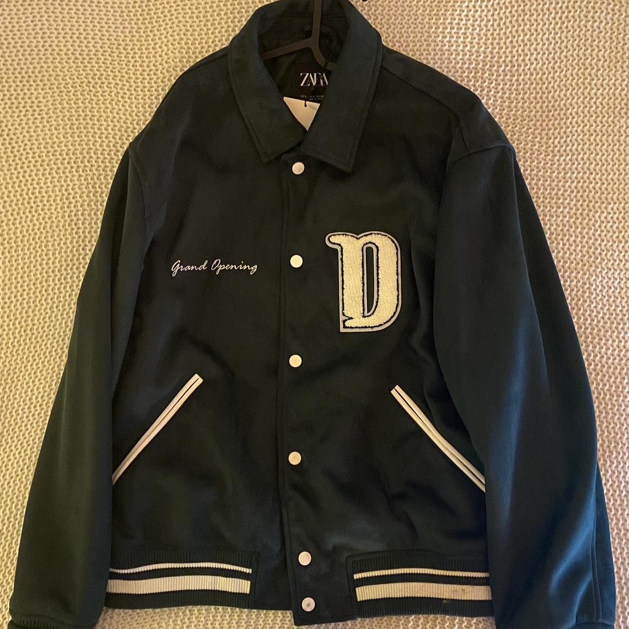 Zara dark green bomber/varsity jacket, fits smaller Depop