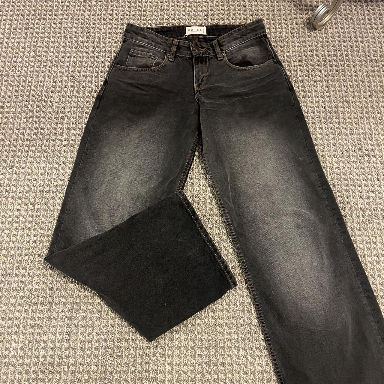 motel rocks low rise parallel jeans in grey i’ve... - Depop