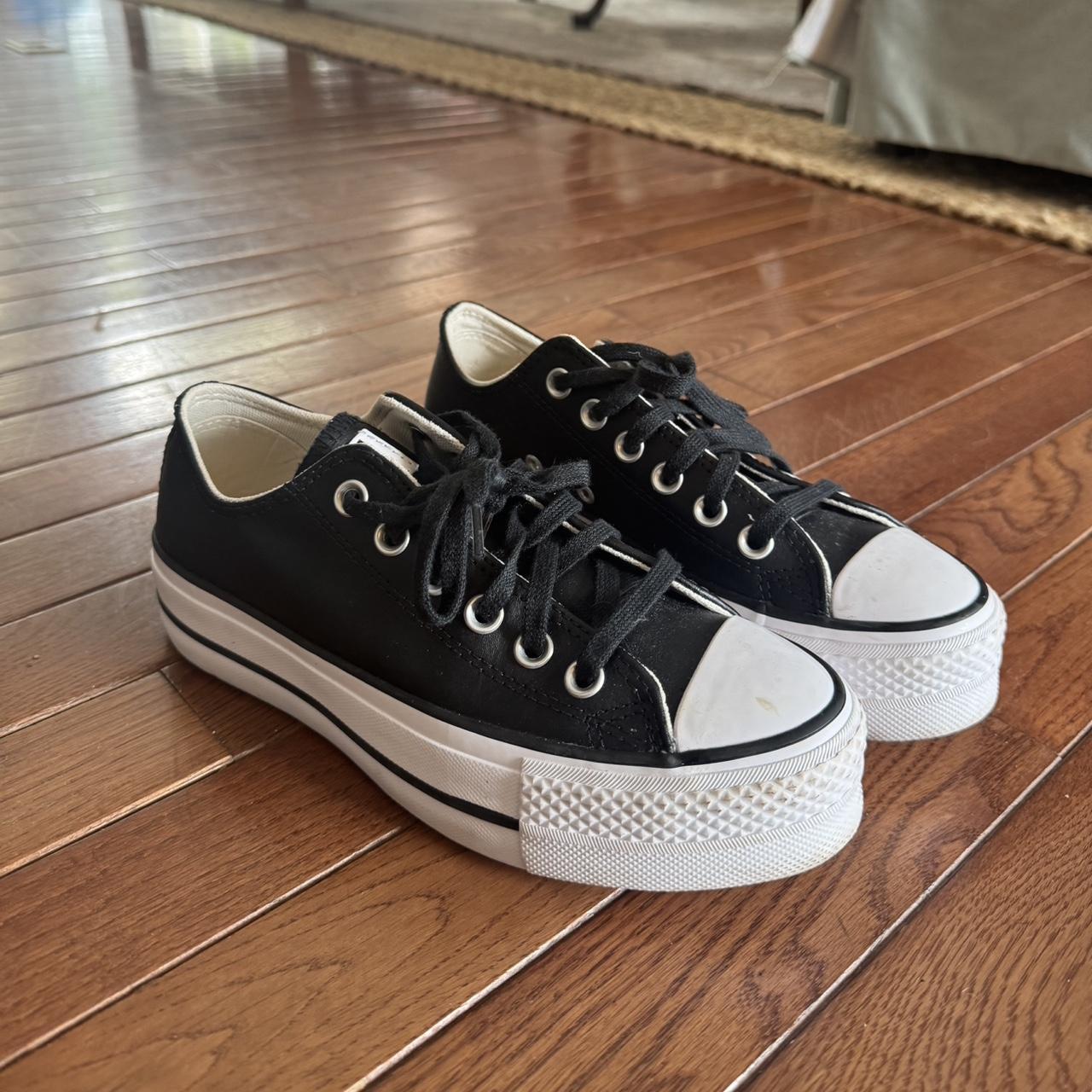Leather Platform Converse Low Top Black Converse CT All Star Lift
