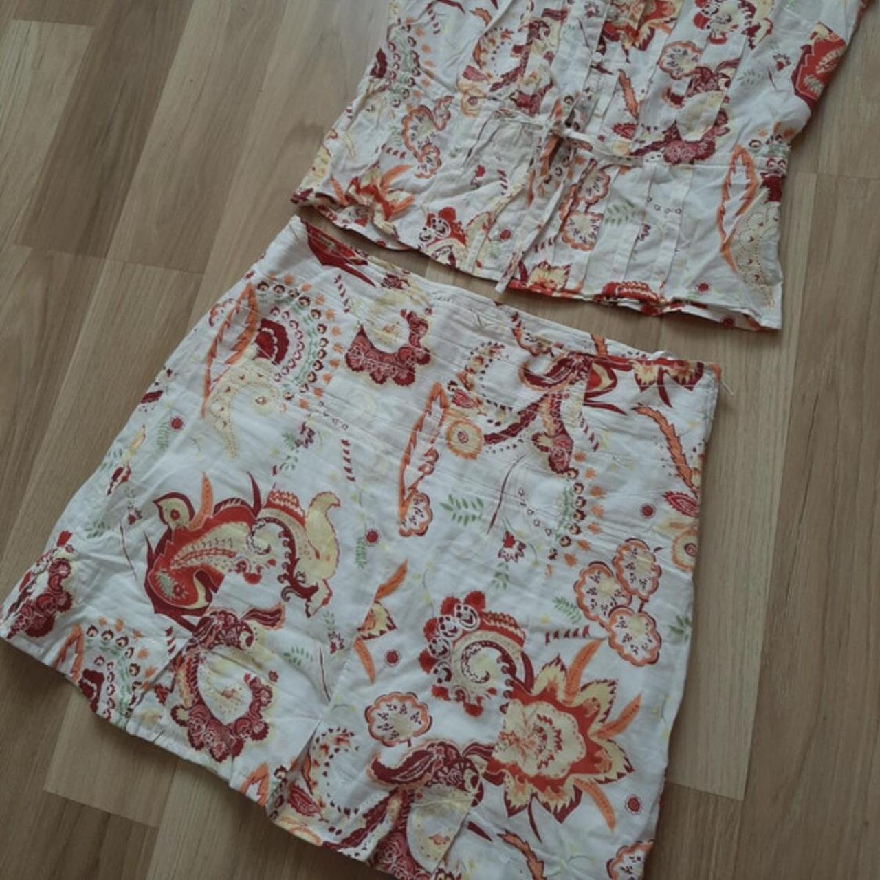 Women's White and Red Dress | Depop