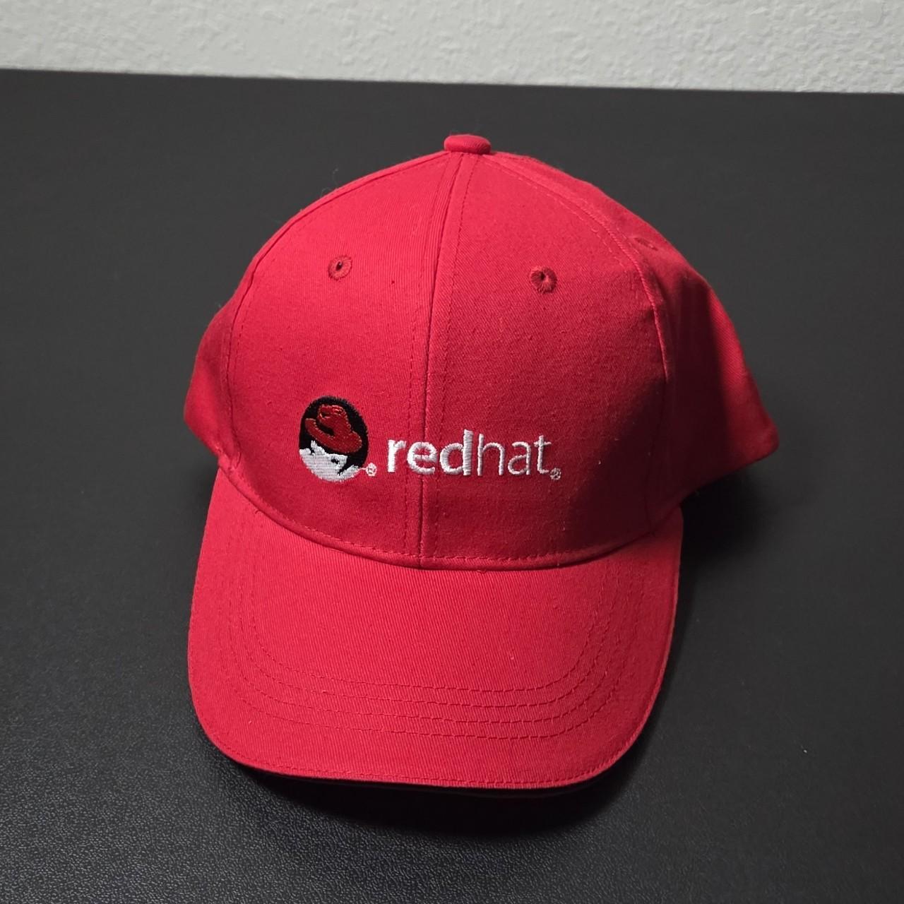 Men's Hat - Red – Red Hat Linux Open Source Promo… - image 1