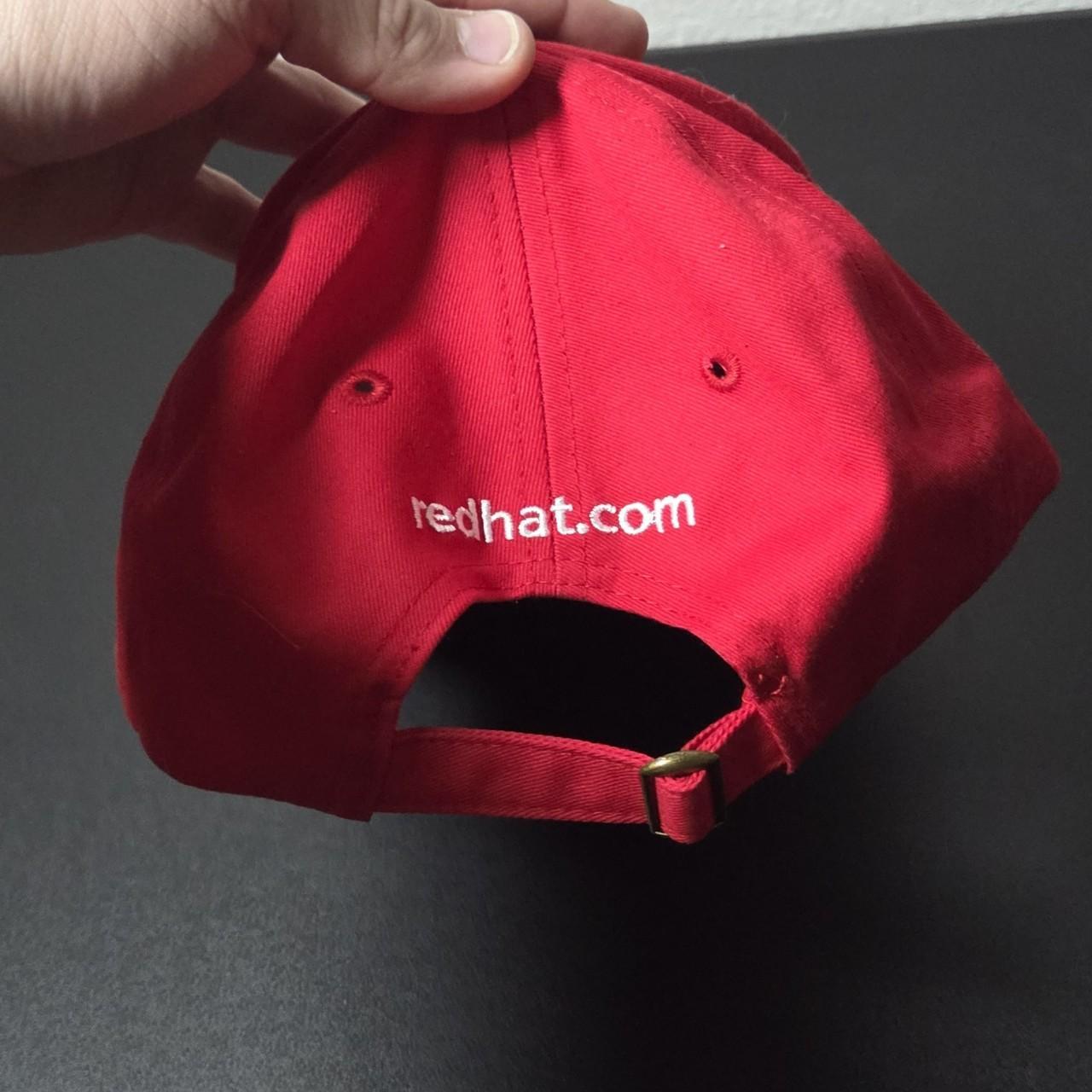 Men's Hat - Red – Red Hat Linux Open Source Promo… - image 2