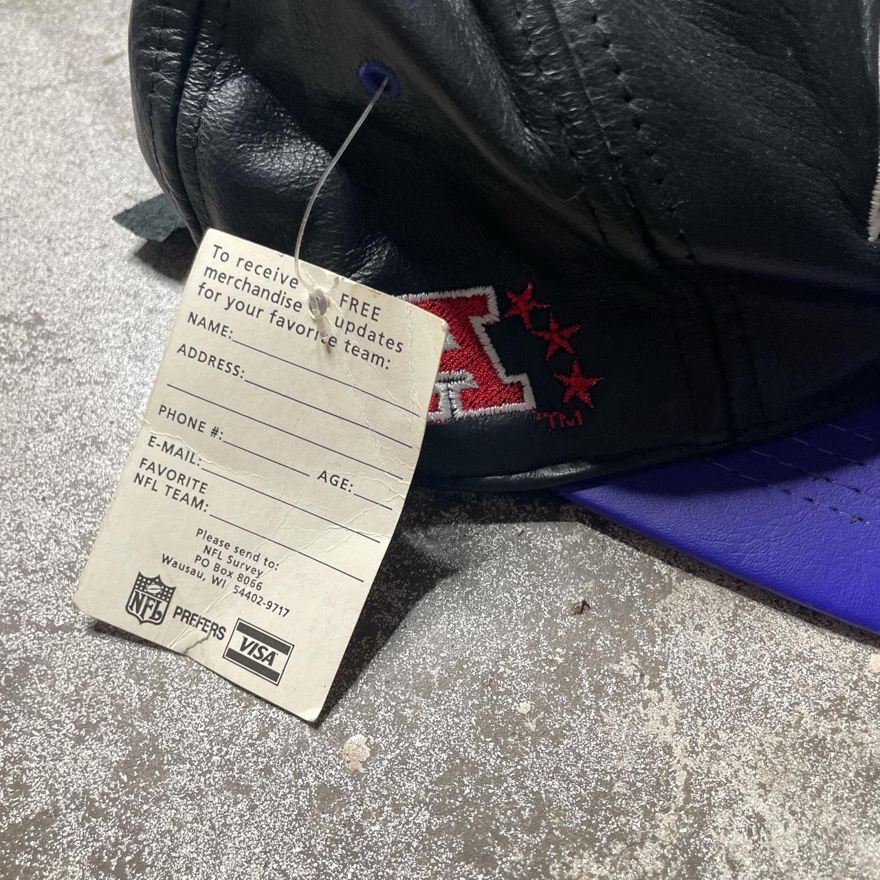 Vintage 90s Deadstock Leather Baltimore Ravens Hat.... - Depop