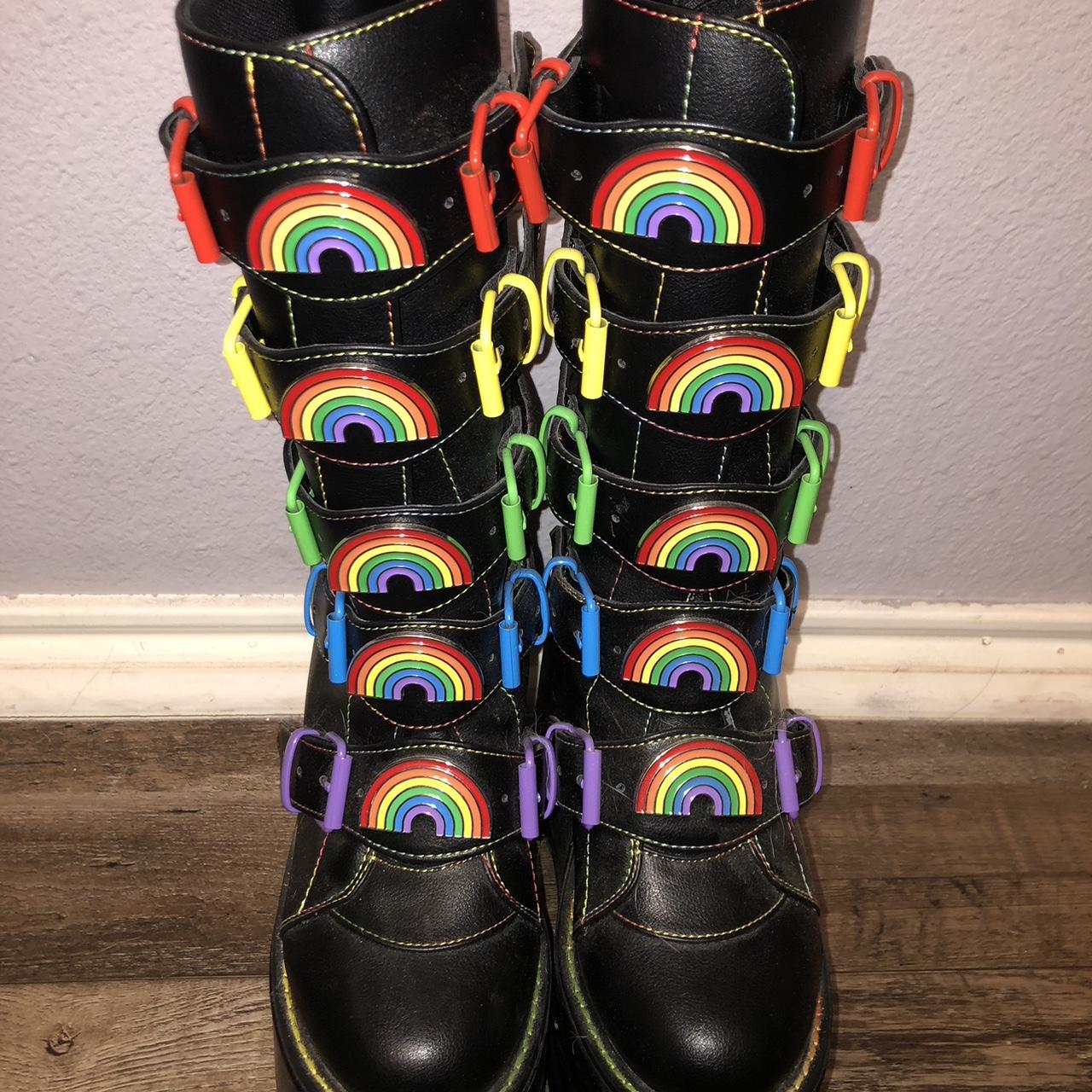 Platform boots rainbow best sale