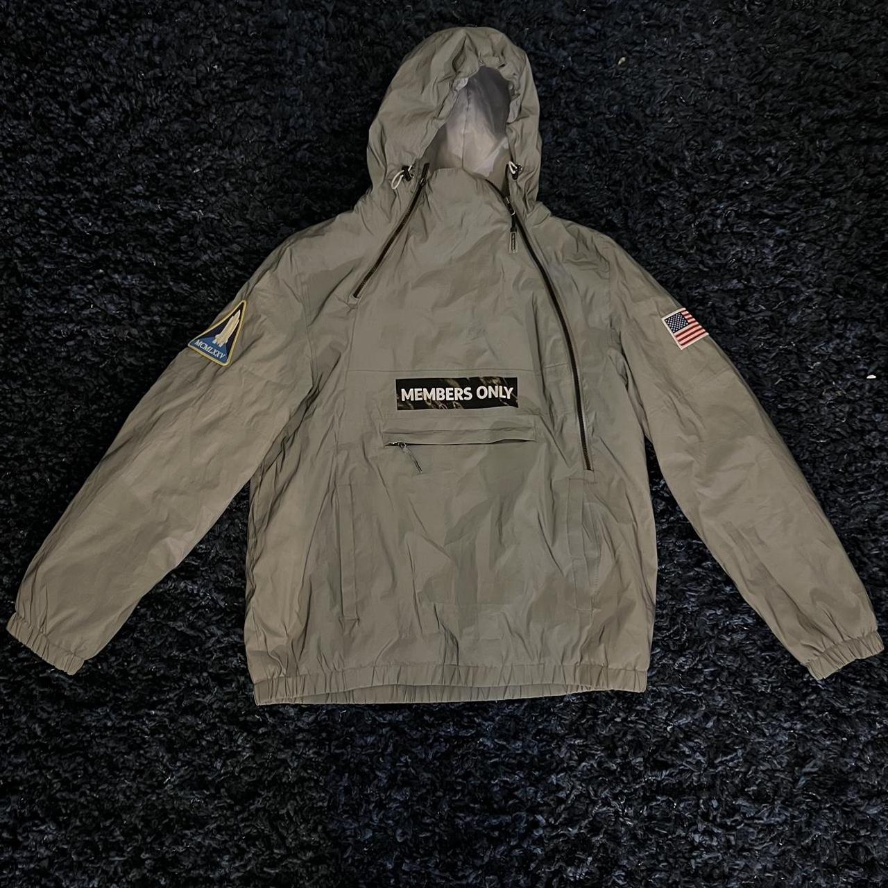 Members only silver outlet grey jacket