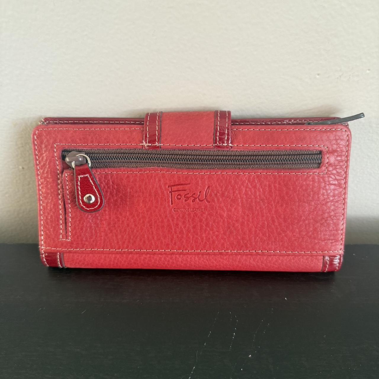 Fossil Women's Wallet - Red – Fossil Red Genuine … - image 3