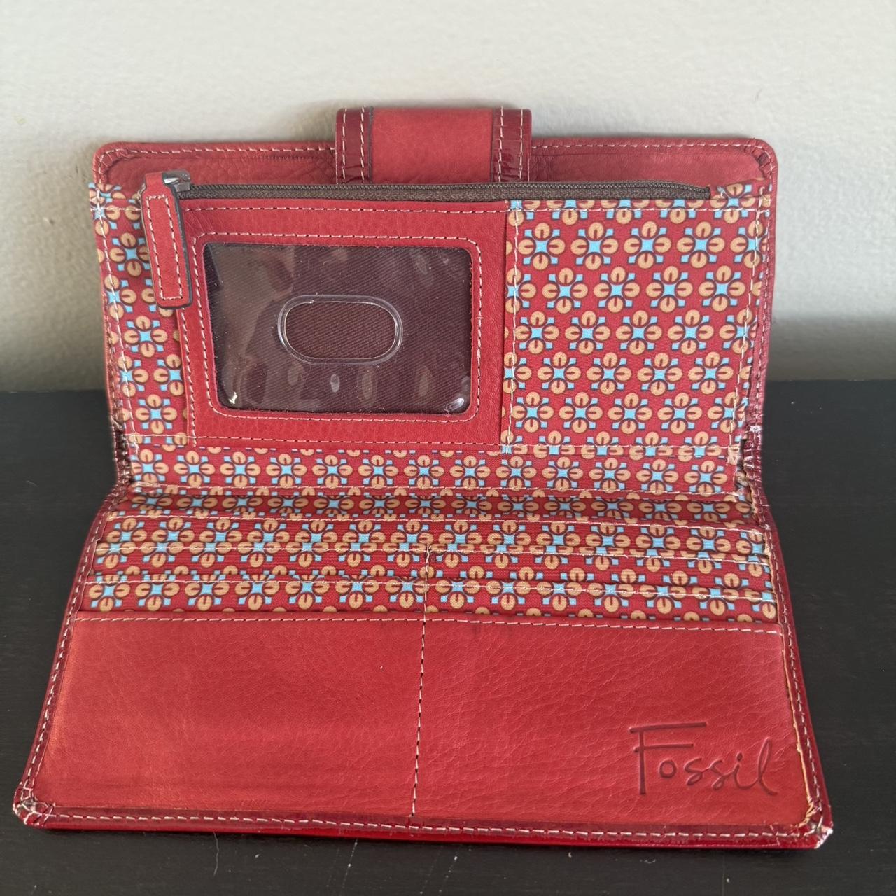 Fossil Women's Wallet - Red – Fossil Red Genuine … - image 5