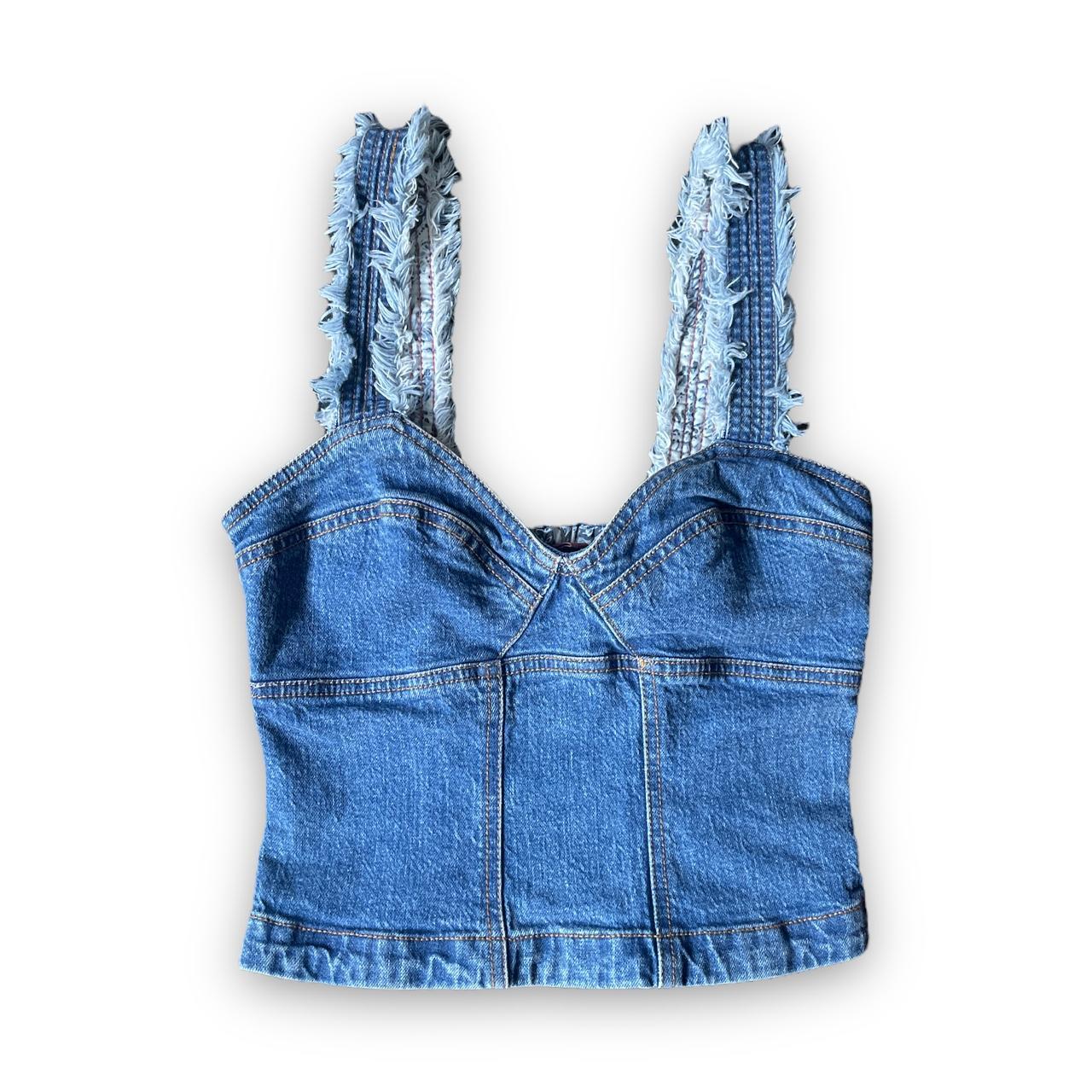 Anthropologie Women's Blue Vest | Depop