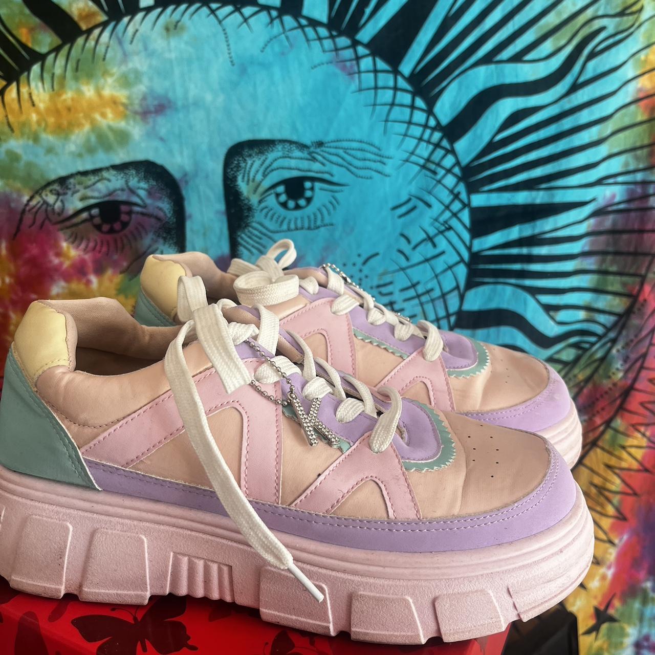 Koi footwear super cute pastel vegan chunky... Depop
