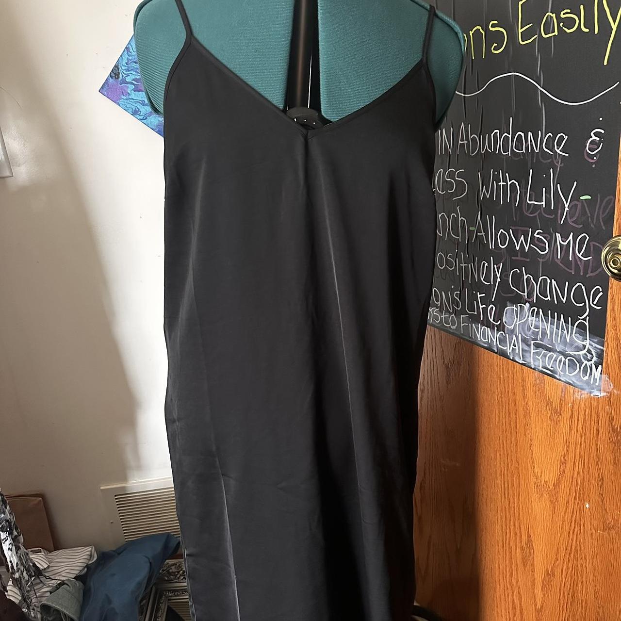 black Target a New Day satin slip midi dress, size... - Depop