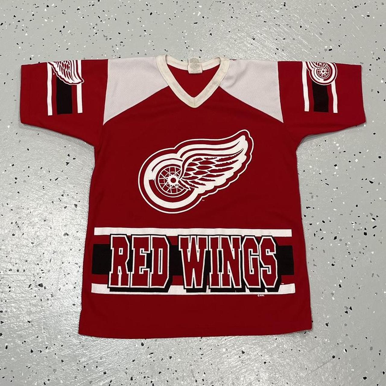 NHL Hockey Vintage 90s Detroit Red Wings Jersey Youth Small 