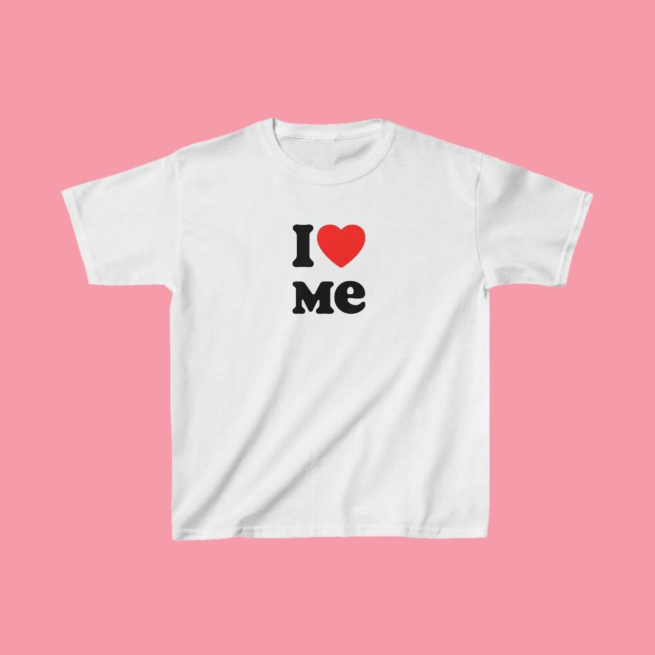 Handmade “I HEART ME” baby tee shirt. 100% cotton.... - Depop