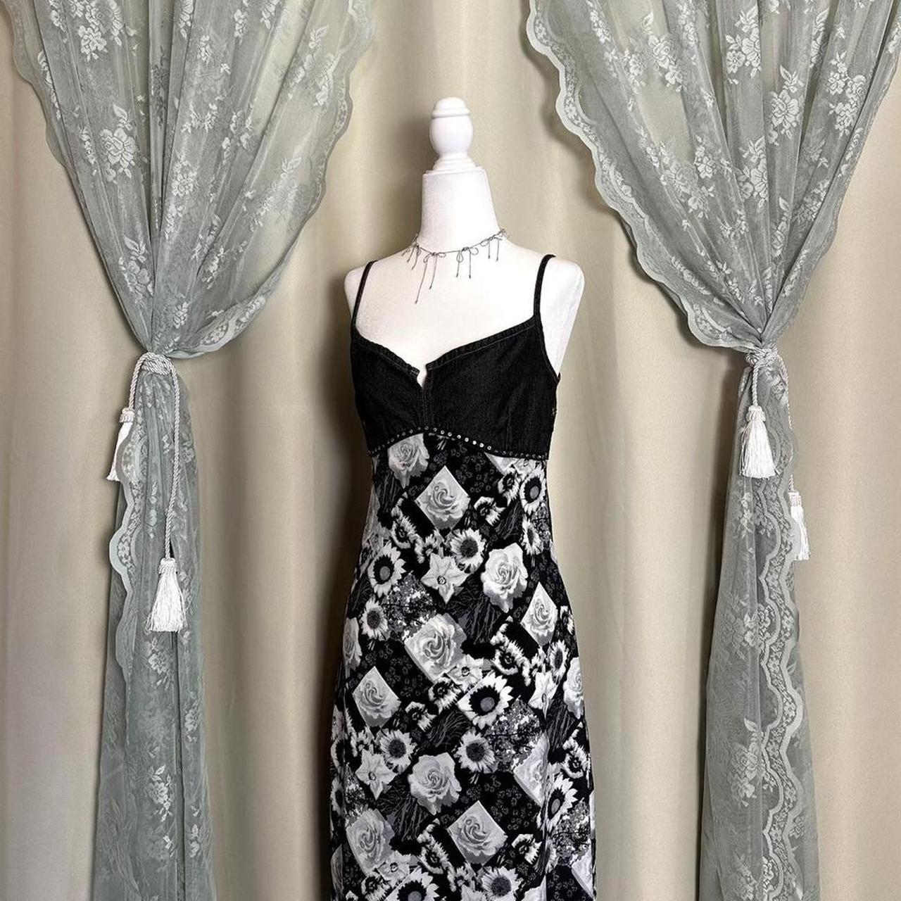 Faded Glory Women's Babydoll Dress - Black/Grey -… - image 1