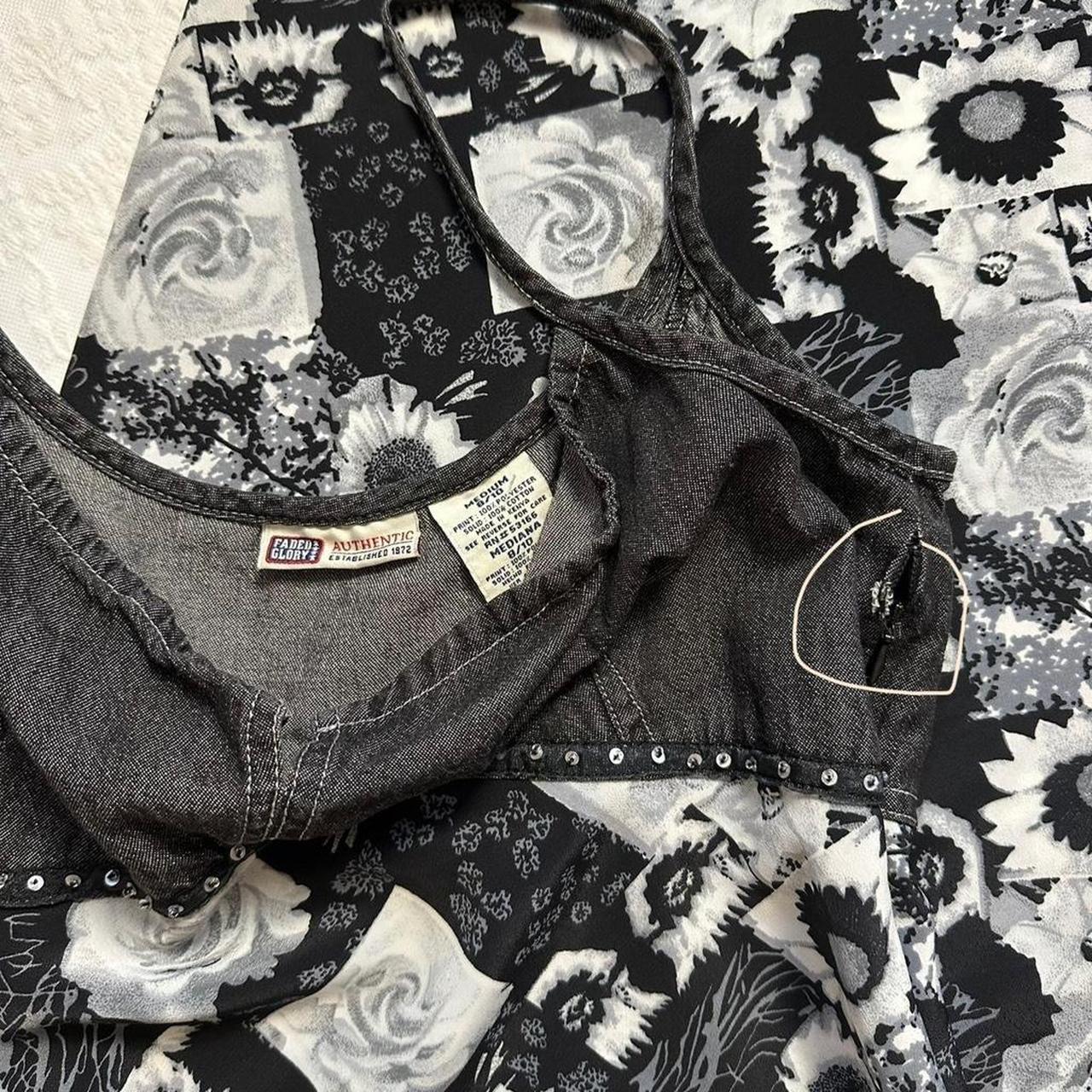 Faded Glory Women's Babydoll Dress - Black/Grey -… - image 8