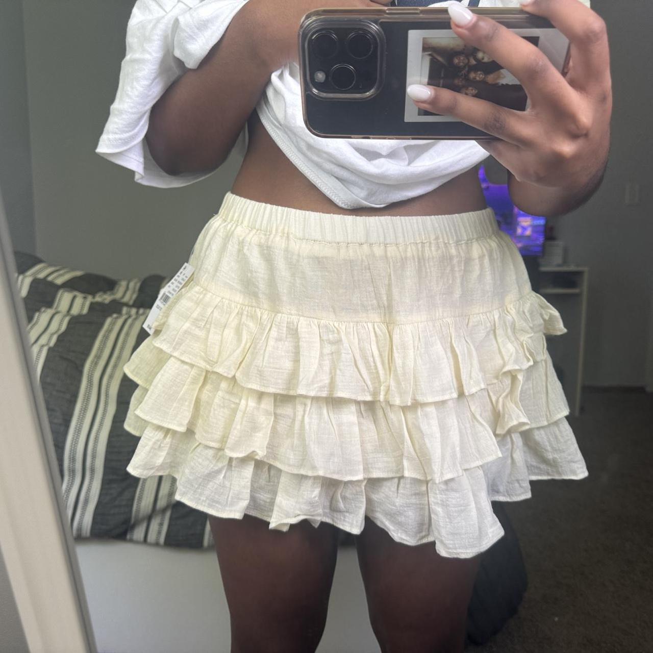 PacSun Women's Skirt - Cream/White - S – -Small/M… - image 2