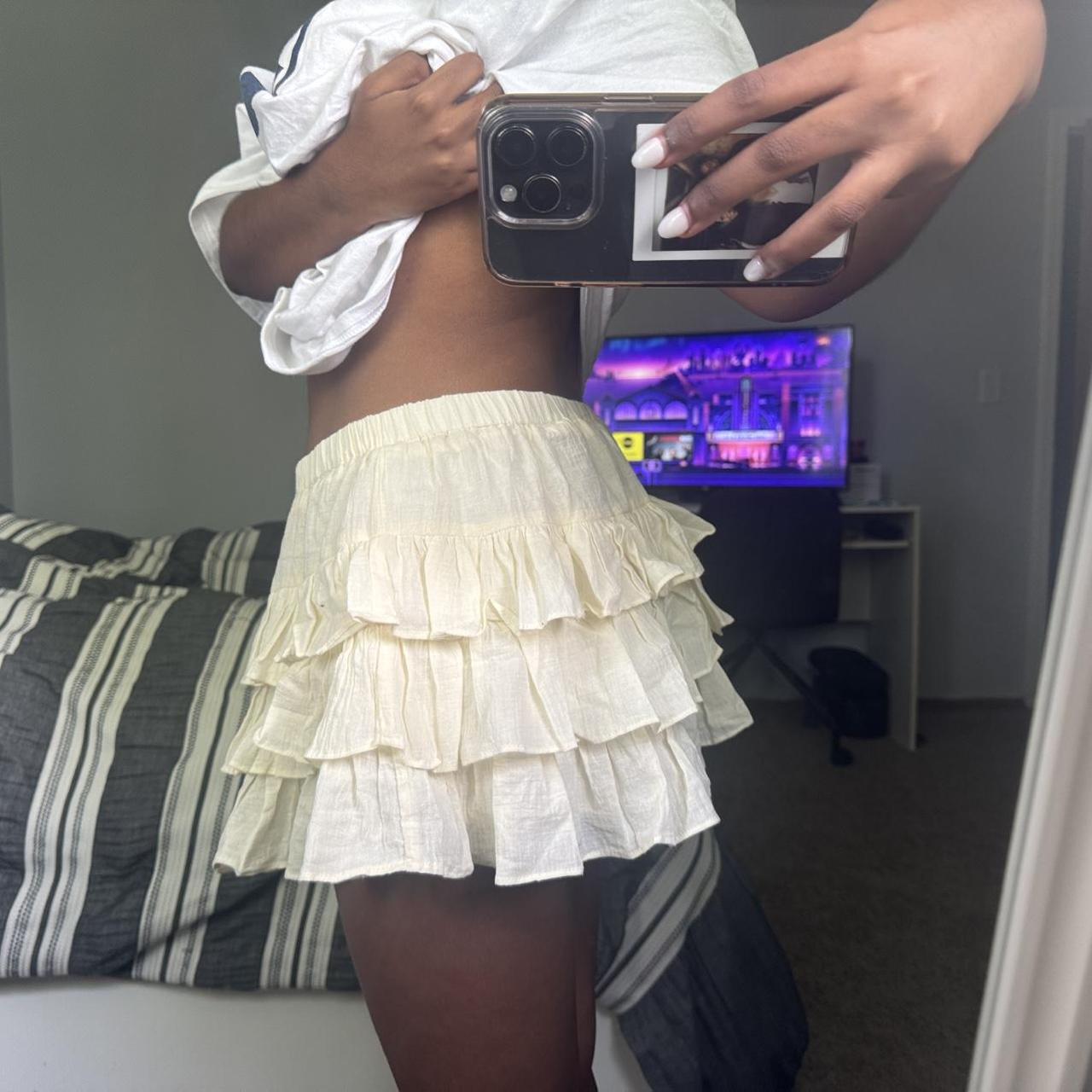 PacSun Women's Skirt - Cream/White - S – -Small/M… - image 1