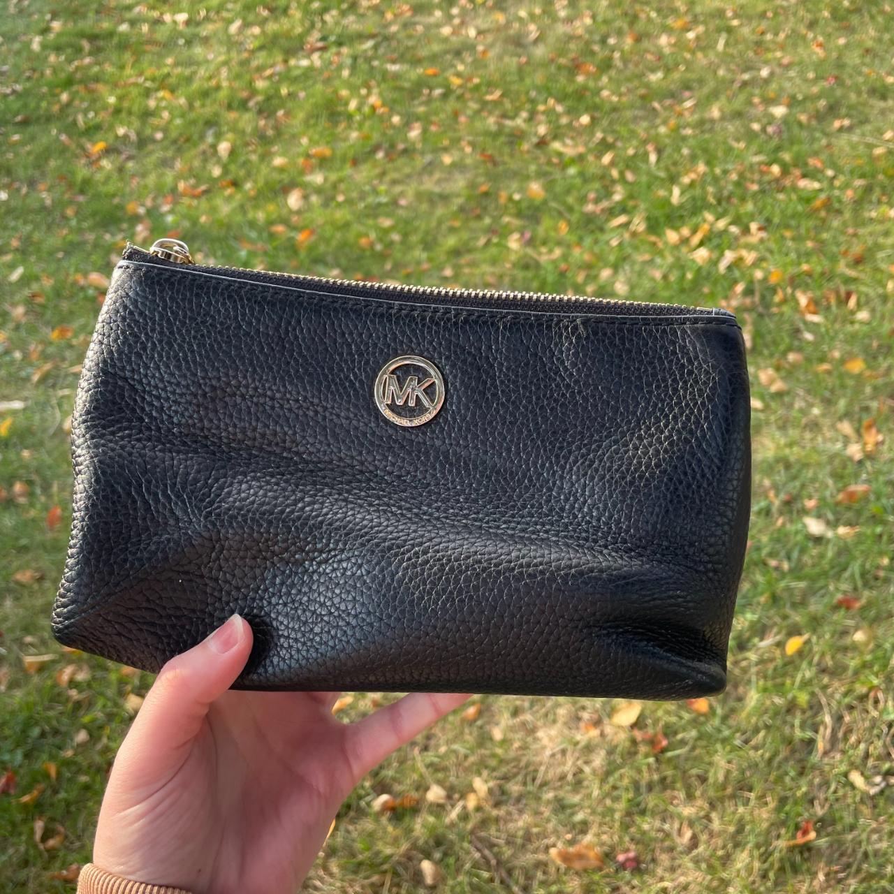 Michael Kors Women's Black and Gold Wallet-purses | Depop