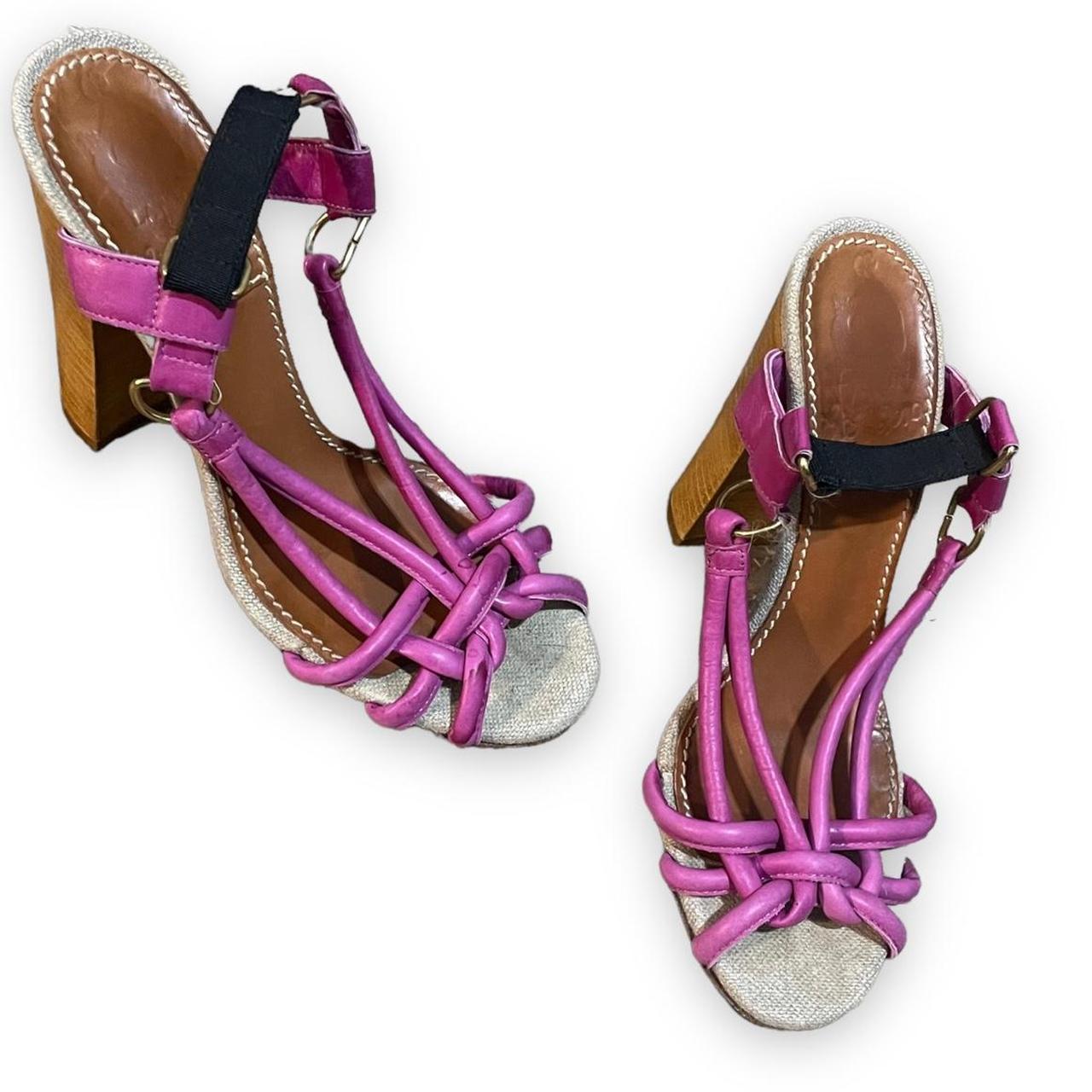 Lanvin Women's Pink and Tan Sandals