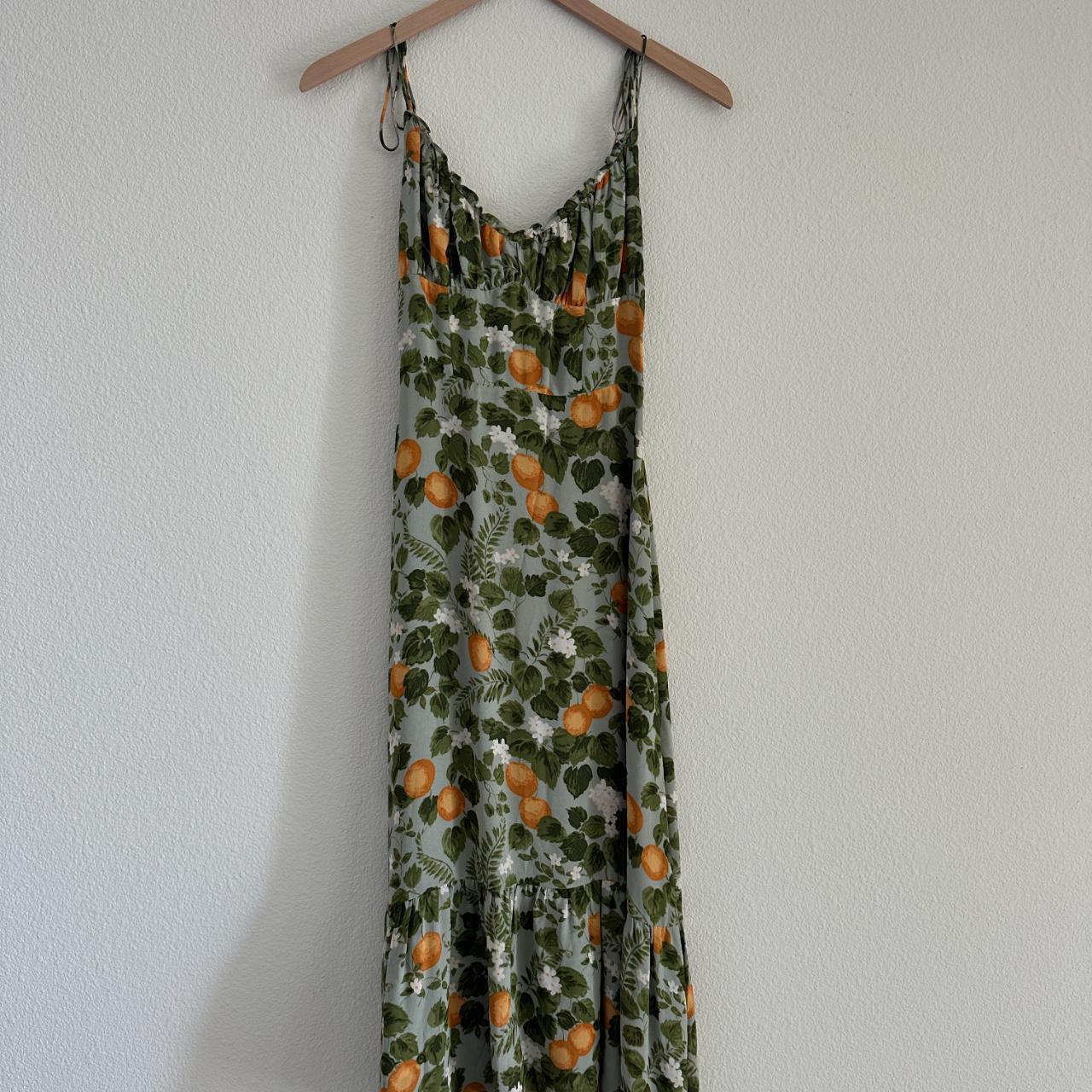 Reformation EMBRY Dress in print Orange Grove - size... - Depop