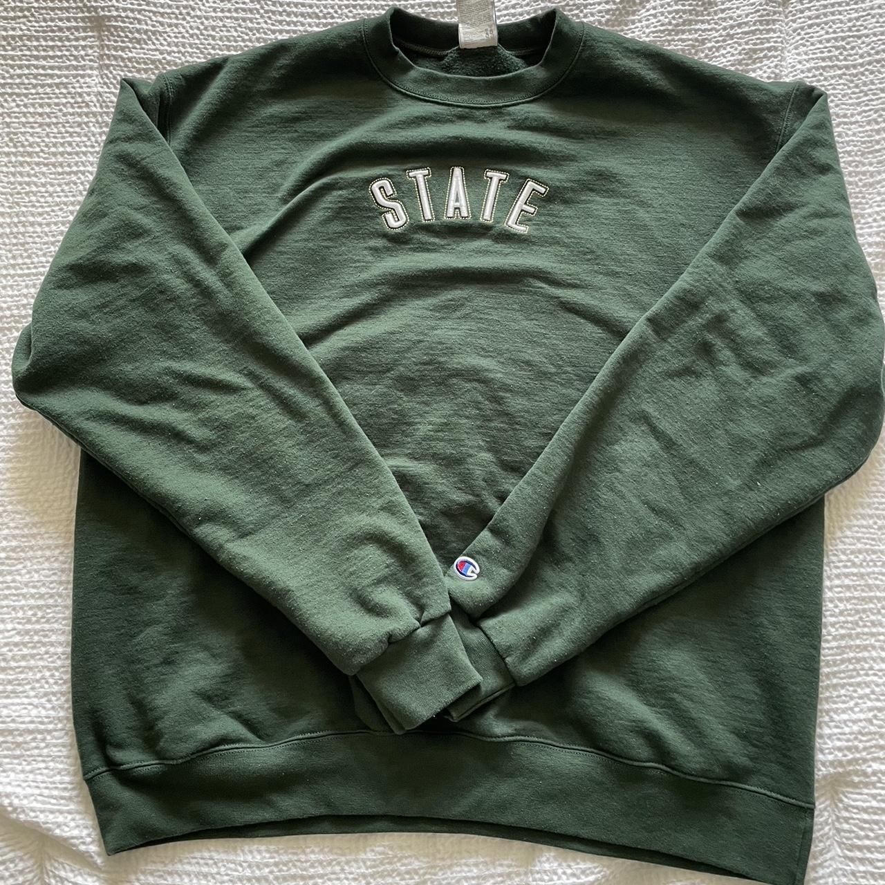 Champion Men's Green Sweatshirt | Depop