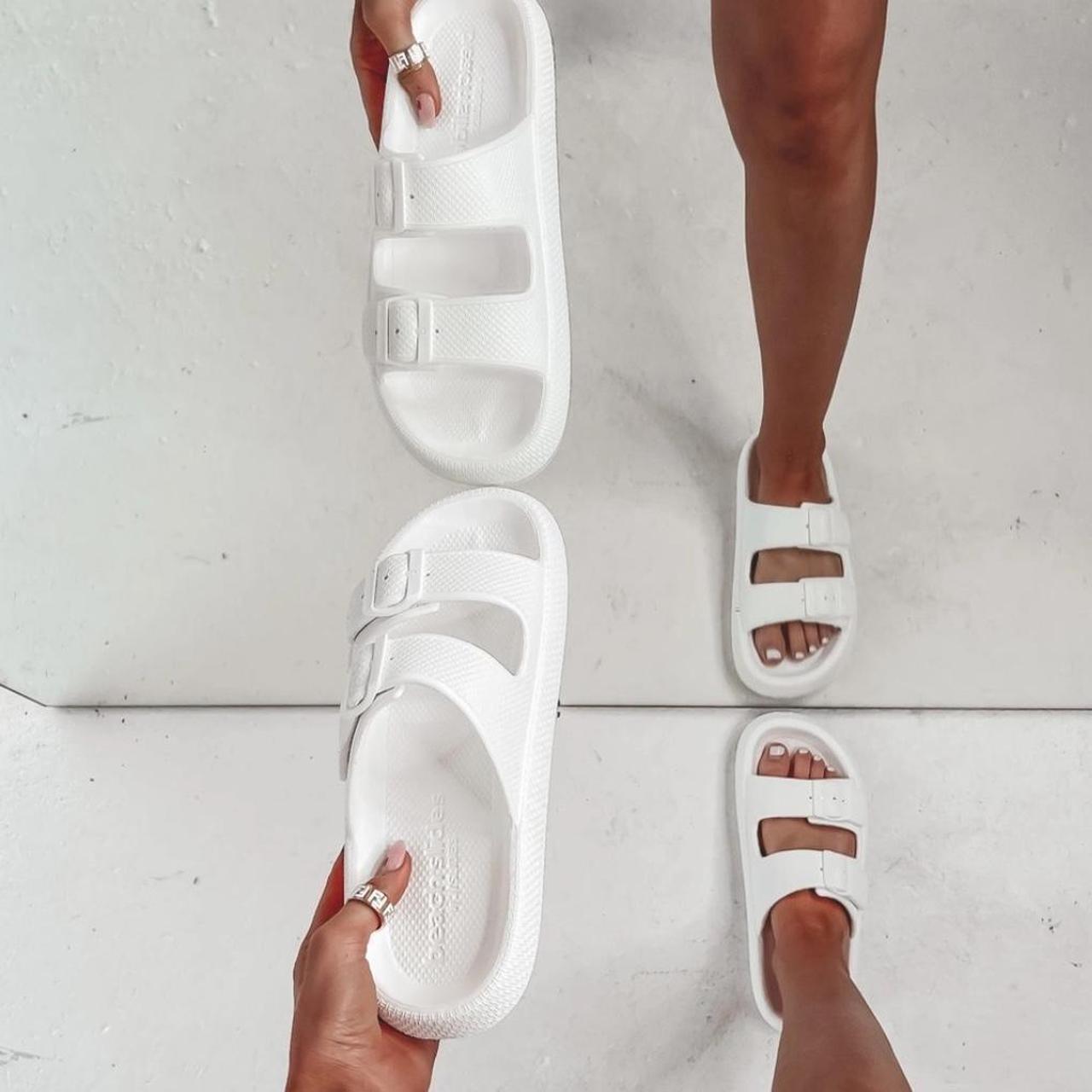 J/Slides Women's Slides - White - US 8 – J/SLIDES… - image 2