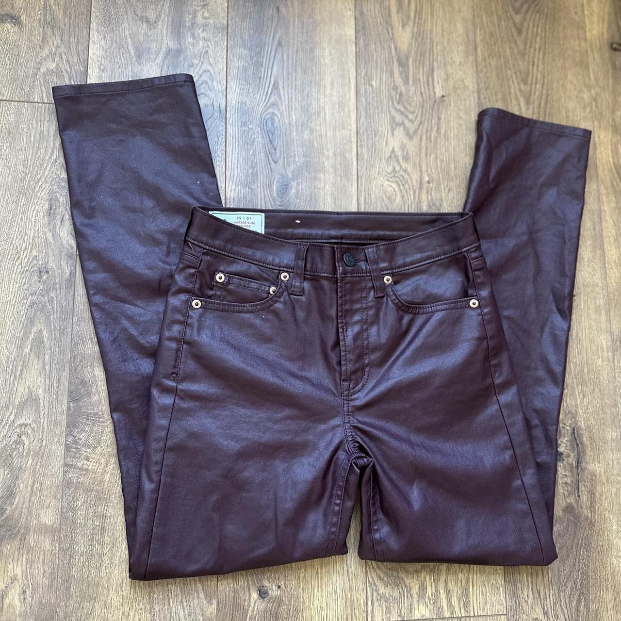 Faux Wine Leather Petite Jeans Is perfect... - Depop