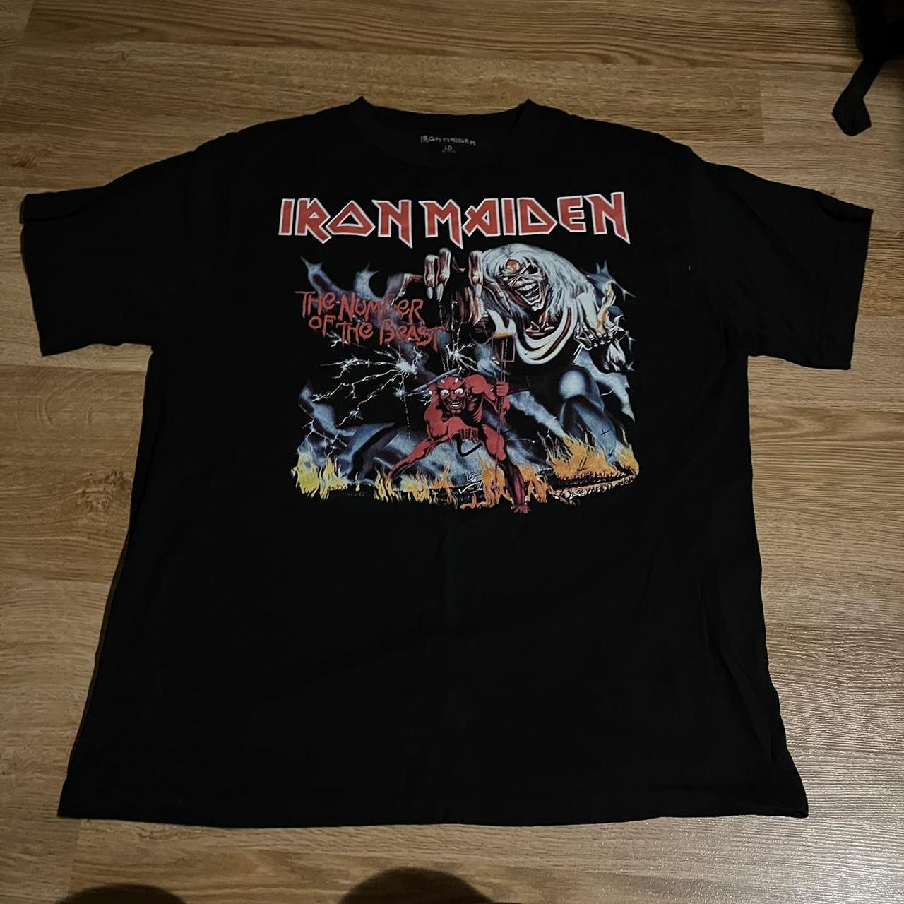 Official Iron Maiden Shirt worn 2-3 times, still... - Depop