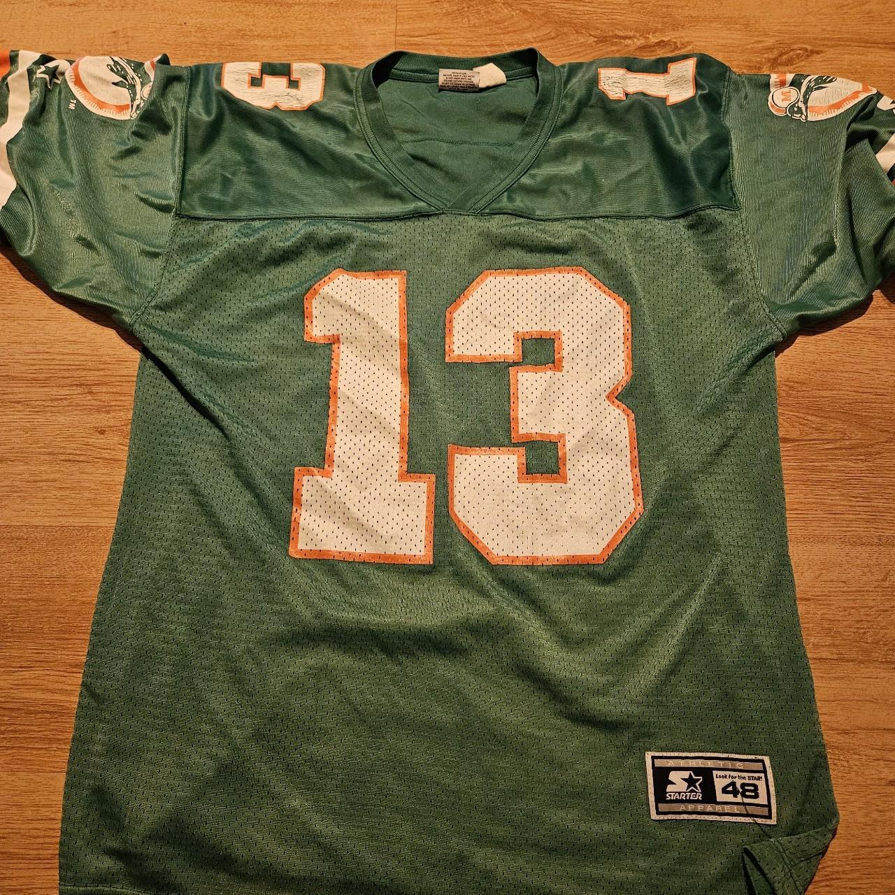 Vintage Starter Miami Dolphins NFL Jersey. Number 13 - Depop