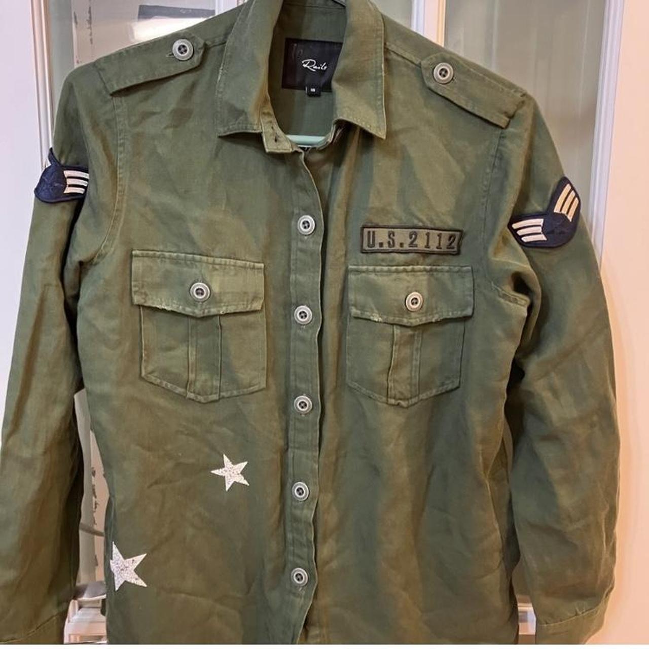 Rails Shirt Jacket Military Inspired Star Accents... - Depop