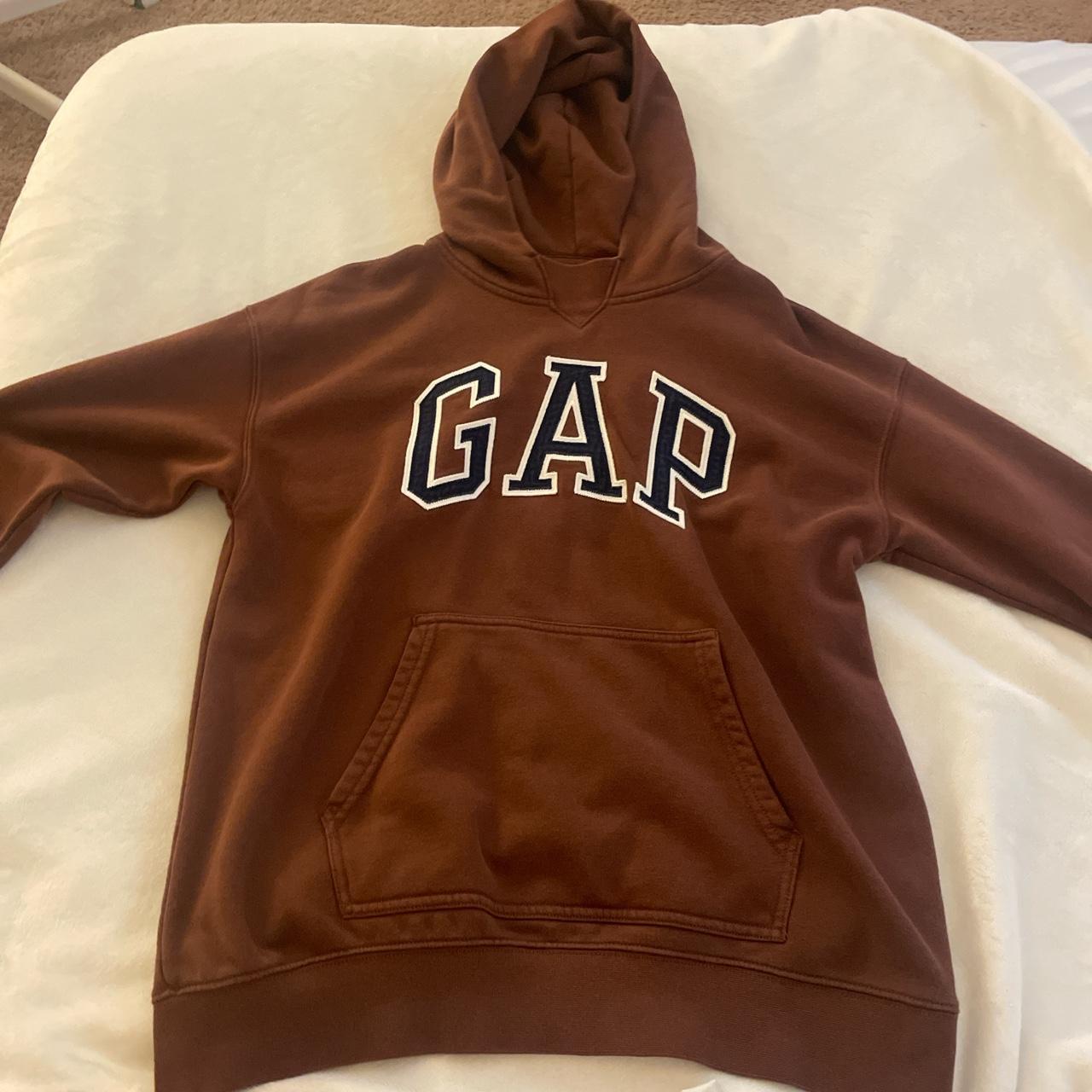 Brown Gap Hoodie
 Brown Gap hoo Fits like a women’s small Great Depop