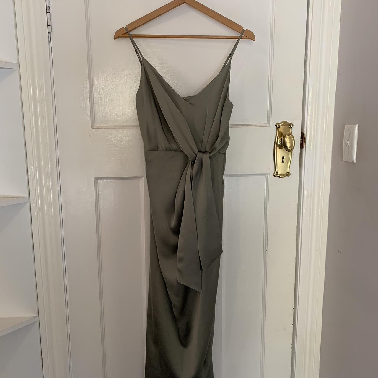 Shona Joy dress Sage green colour Worn once for a... - Depop