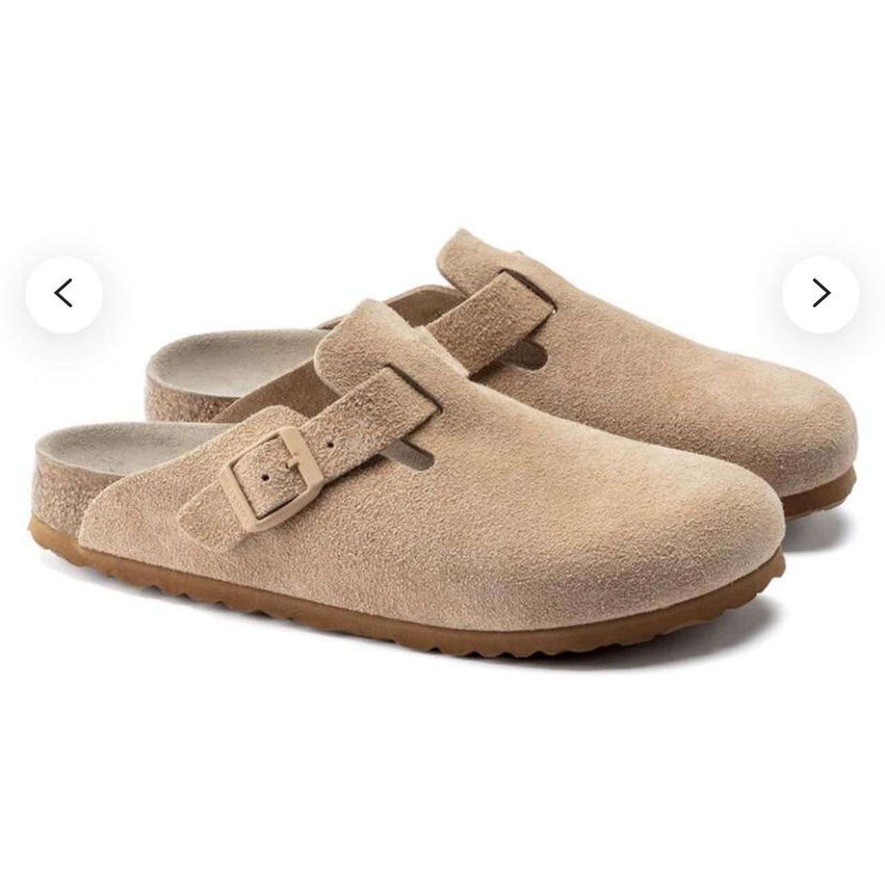 Birkenstock Boston Suede Latte Cream